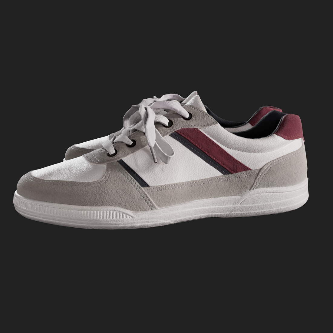 3D Footwear: Mens Leather Sneakers left