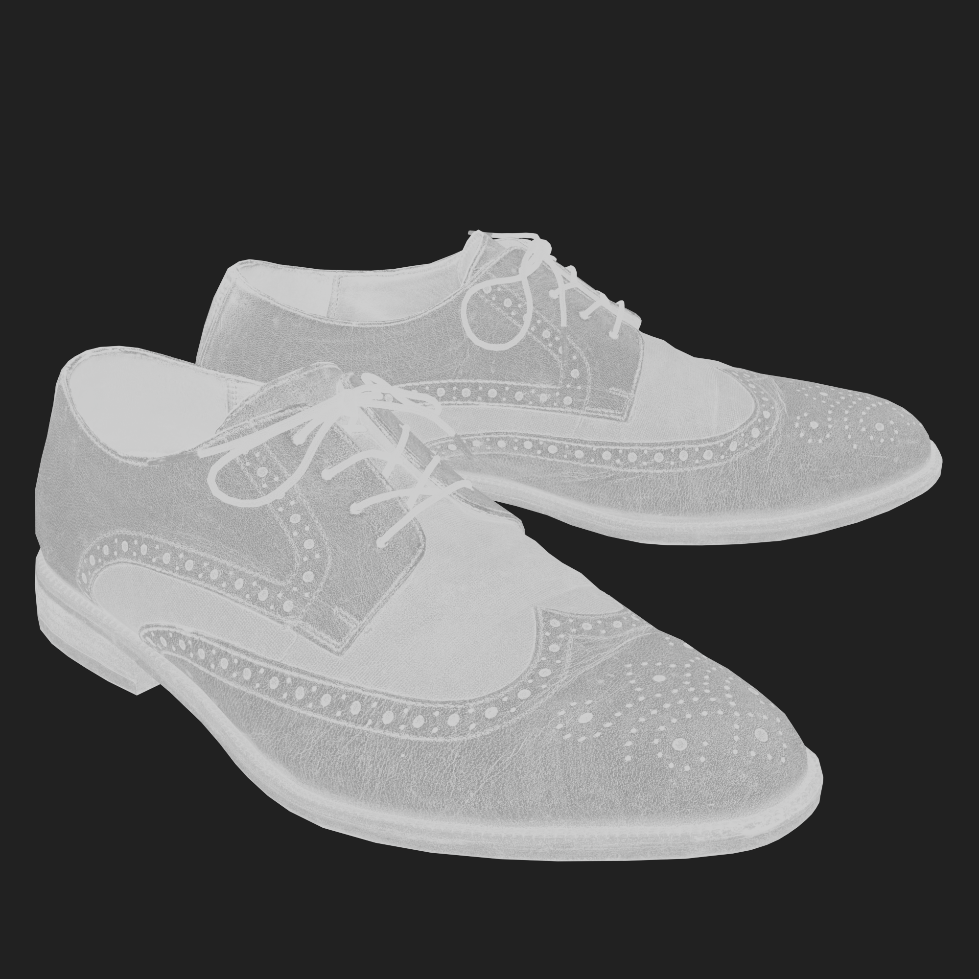 3D Brown Brogues