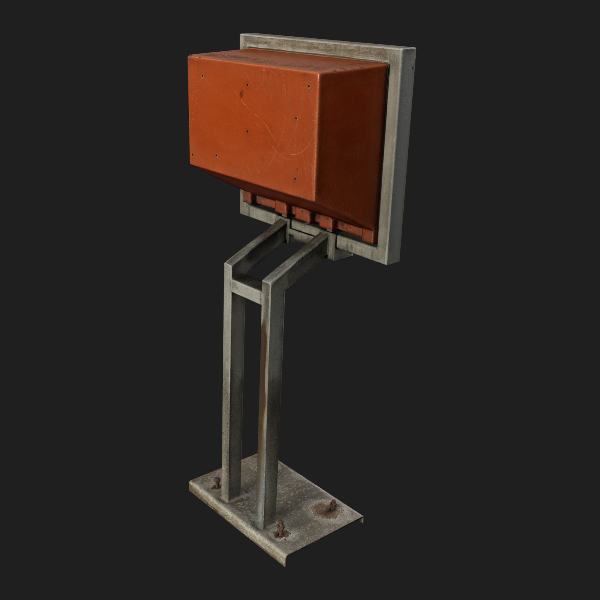 3D Mail Box Orange