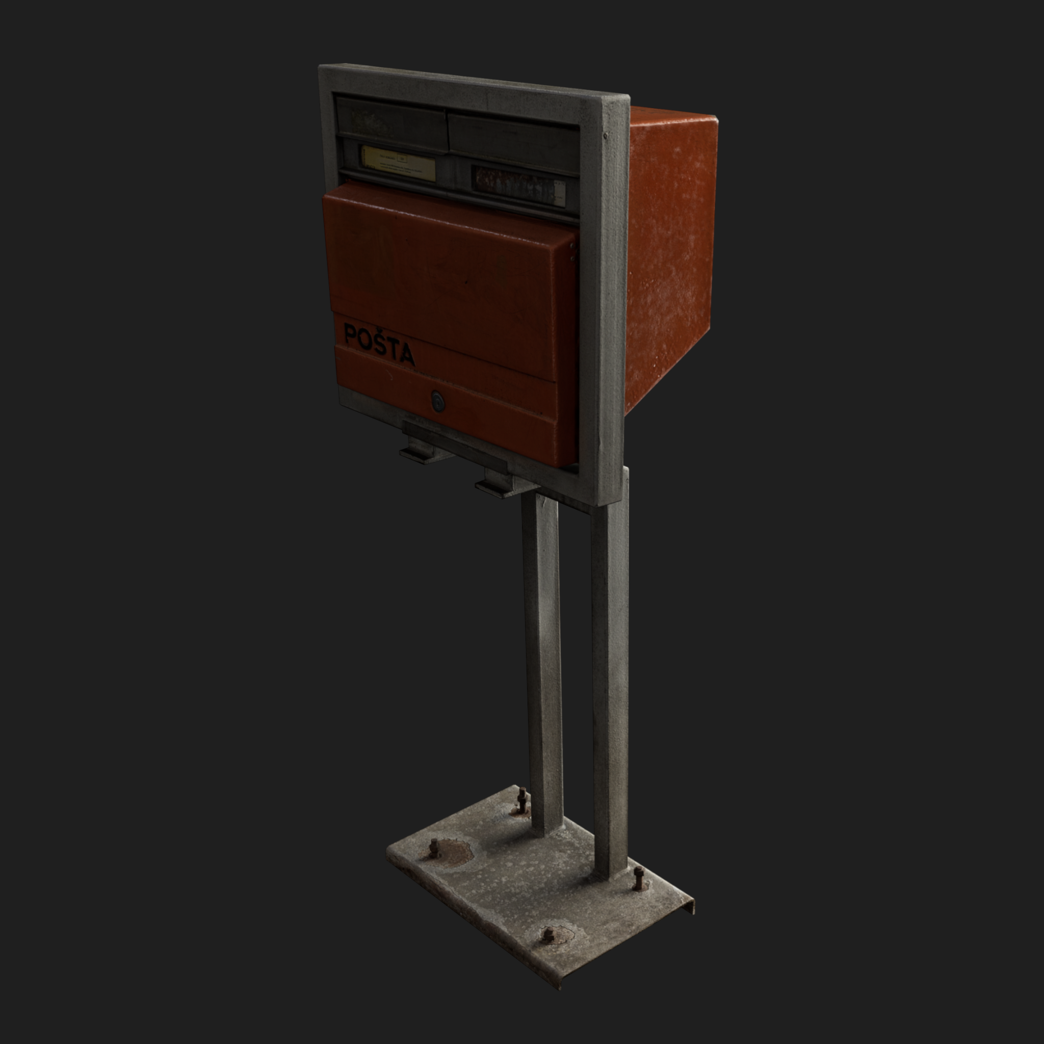 3D Mail Box Orange
