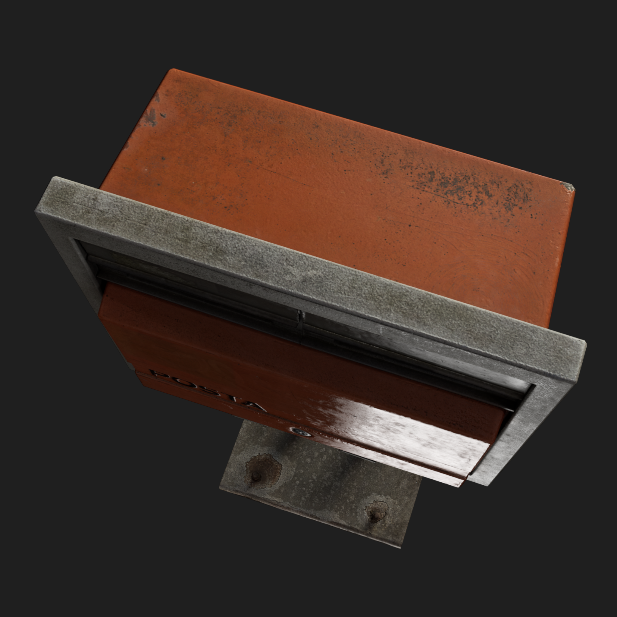 3D Mail Box Orange