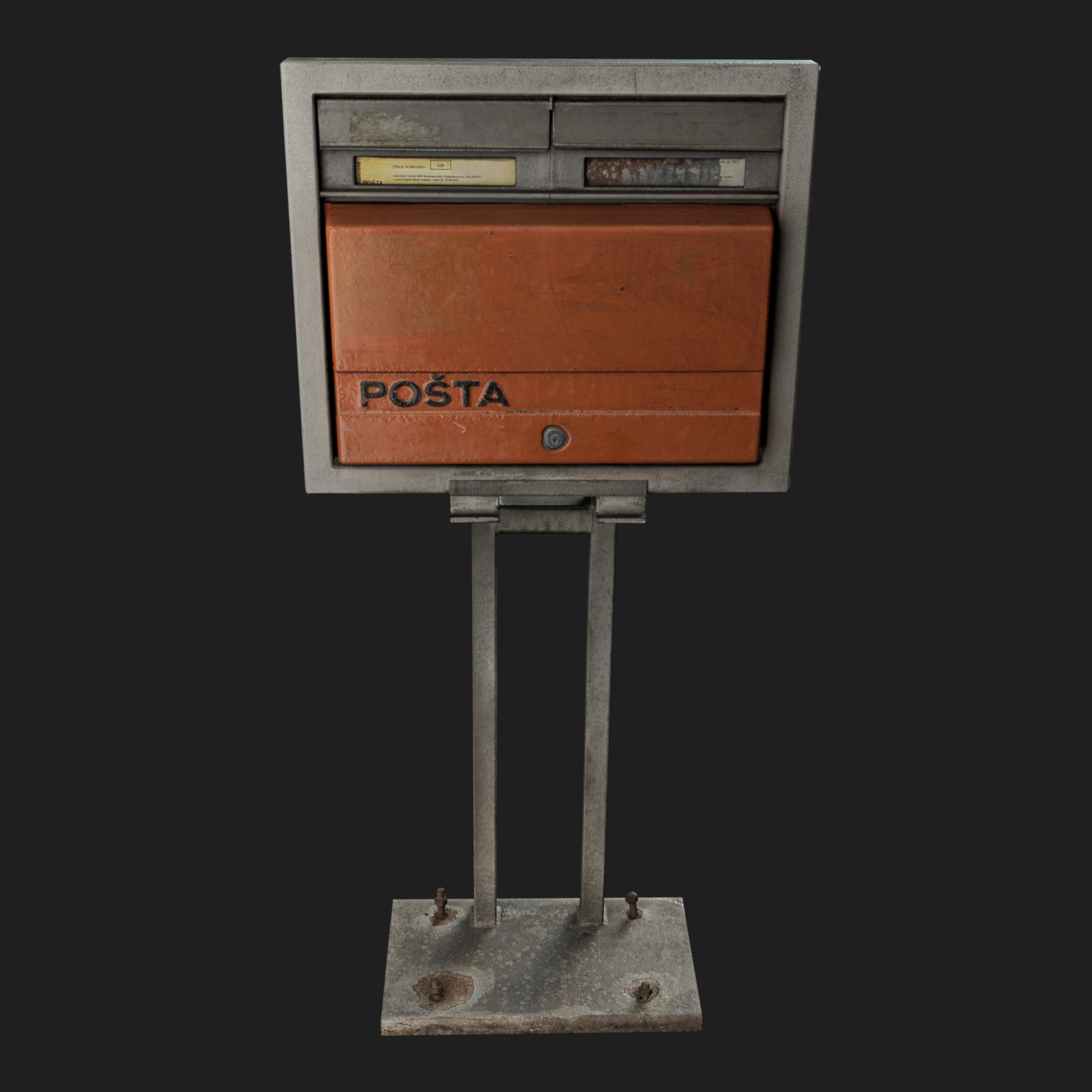 3D Mail Box Orange