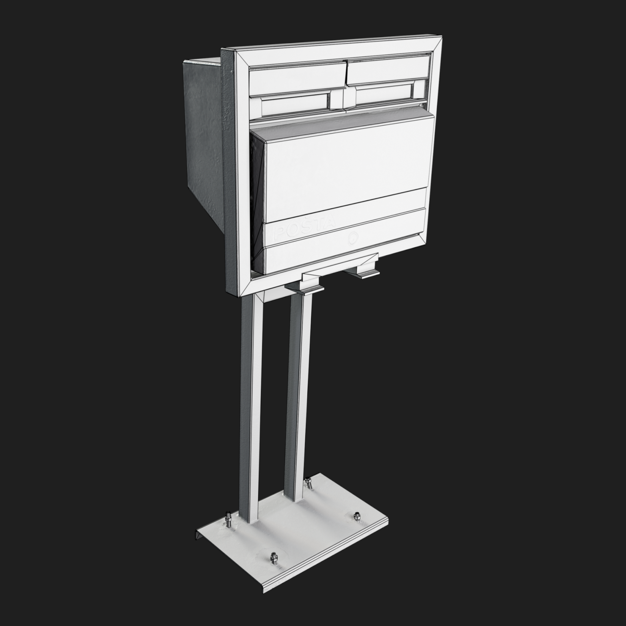 3D Mail Box Orange
