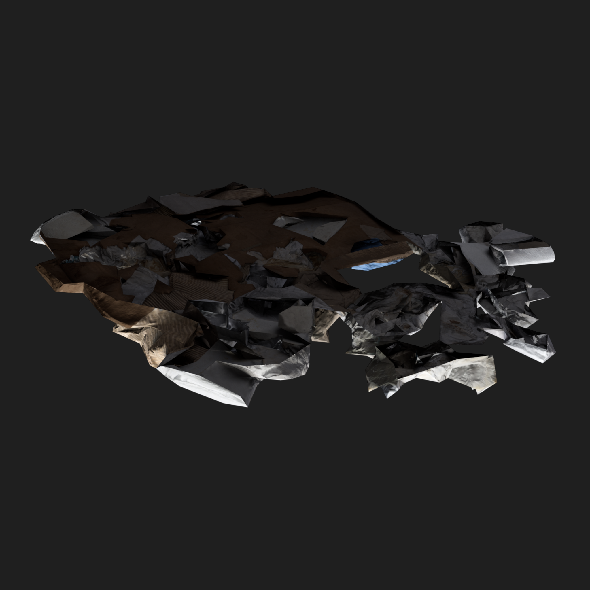 3D Cardboard Trash Pile