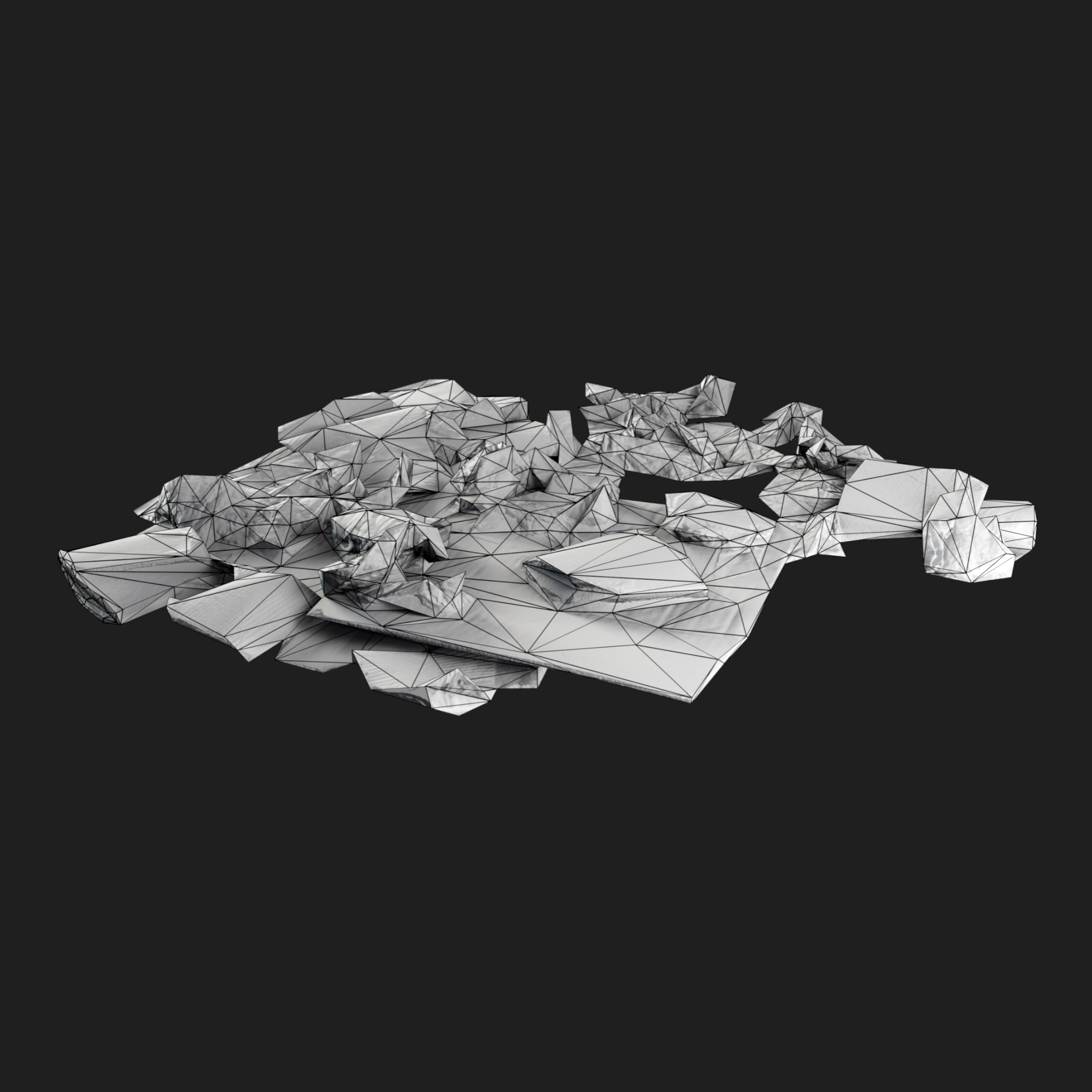 3D Cardboard Trash Pile