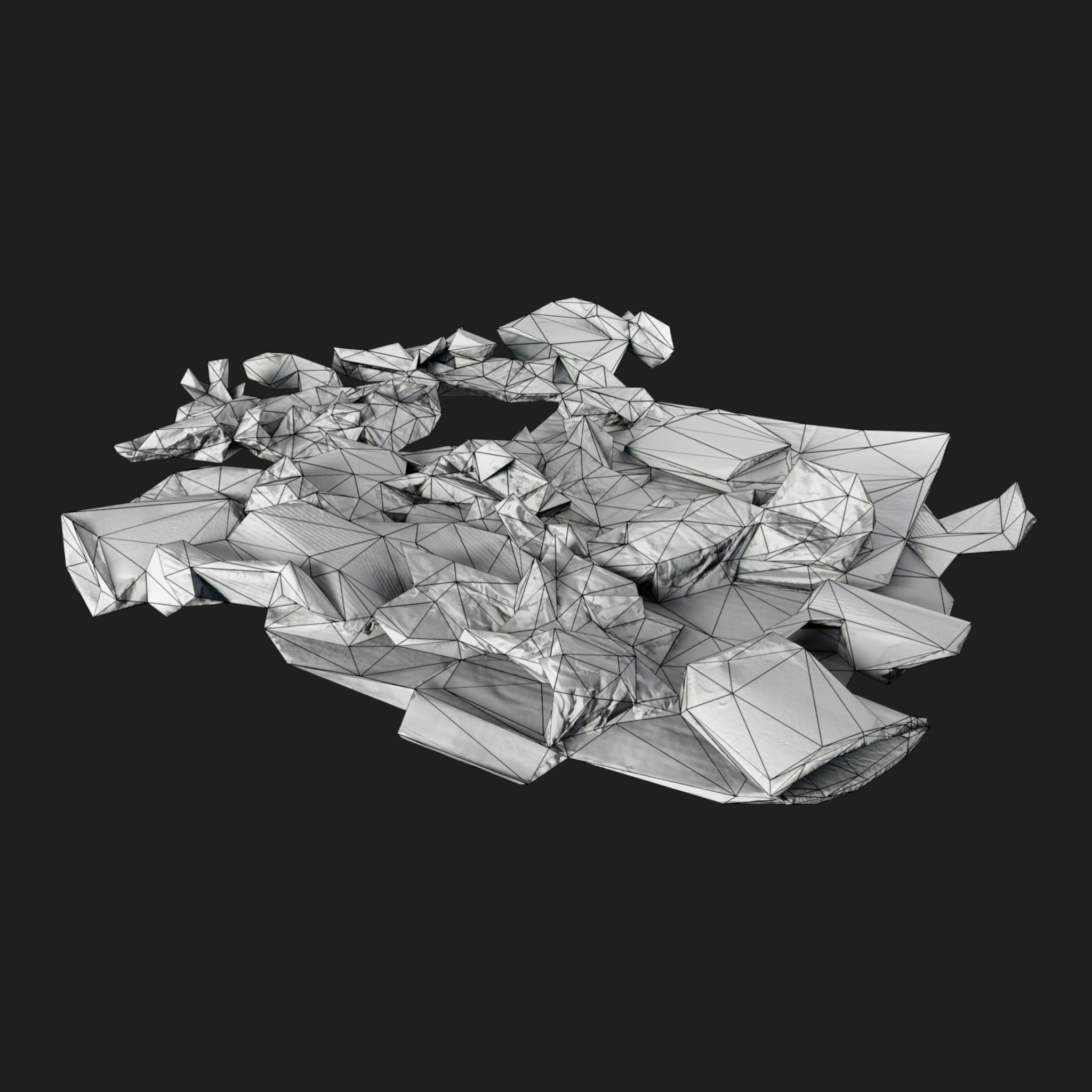 3D Cardboard Trash Pile