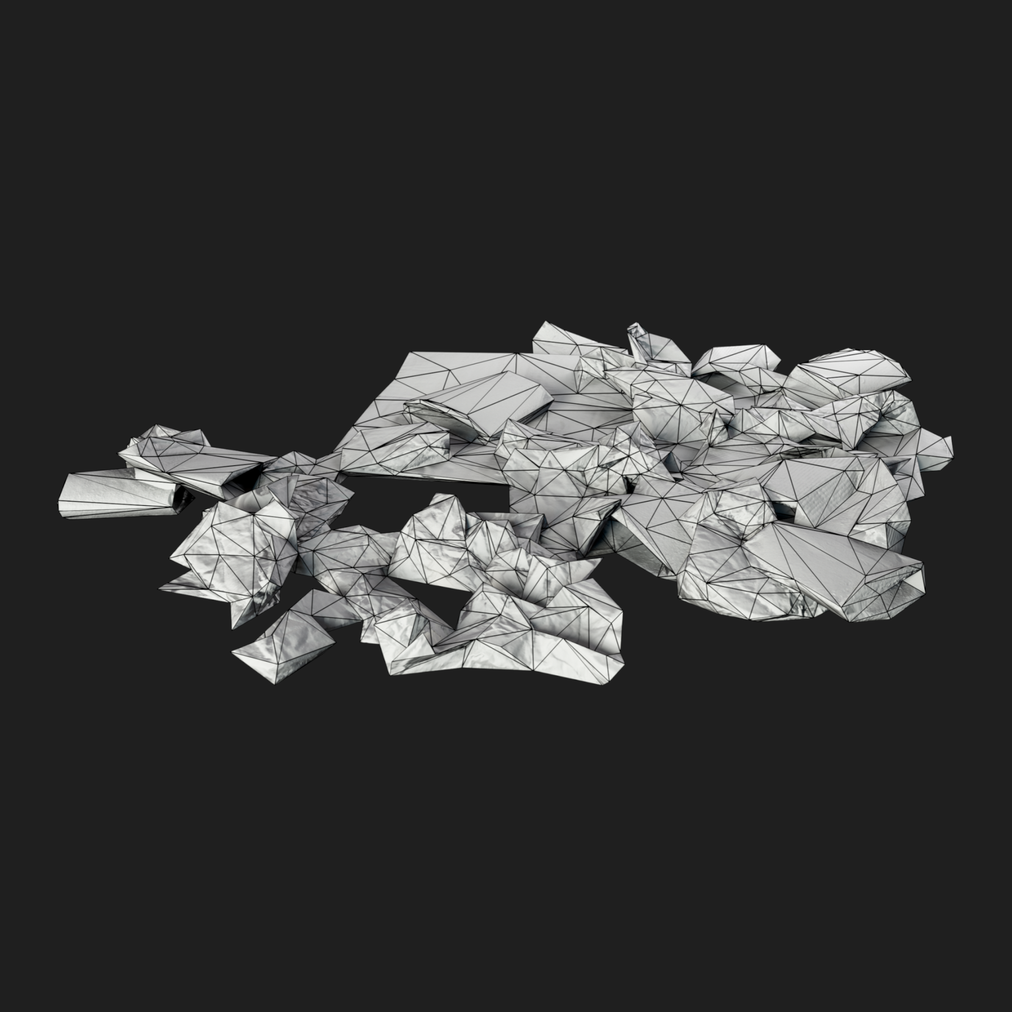 3D Cardboard Trash Pile
