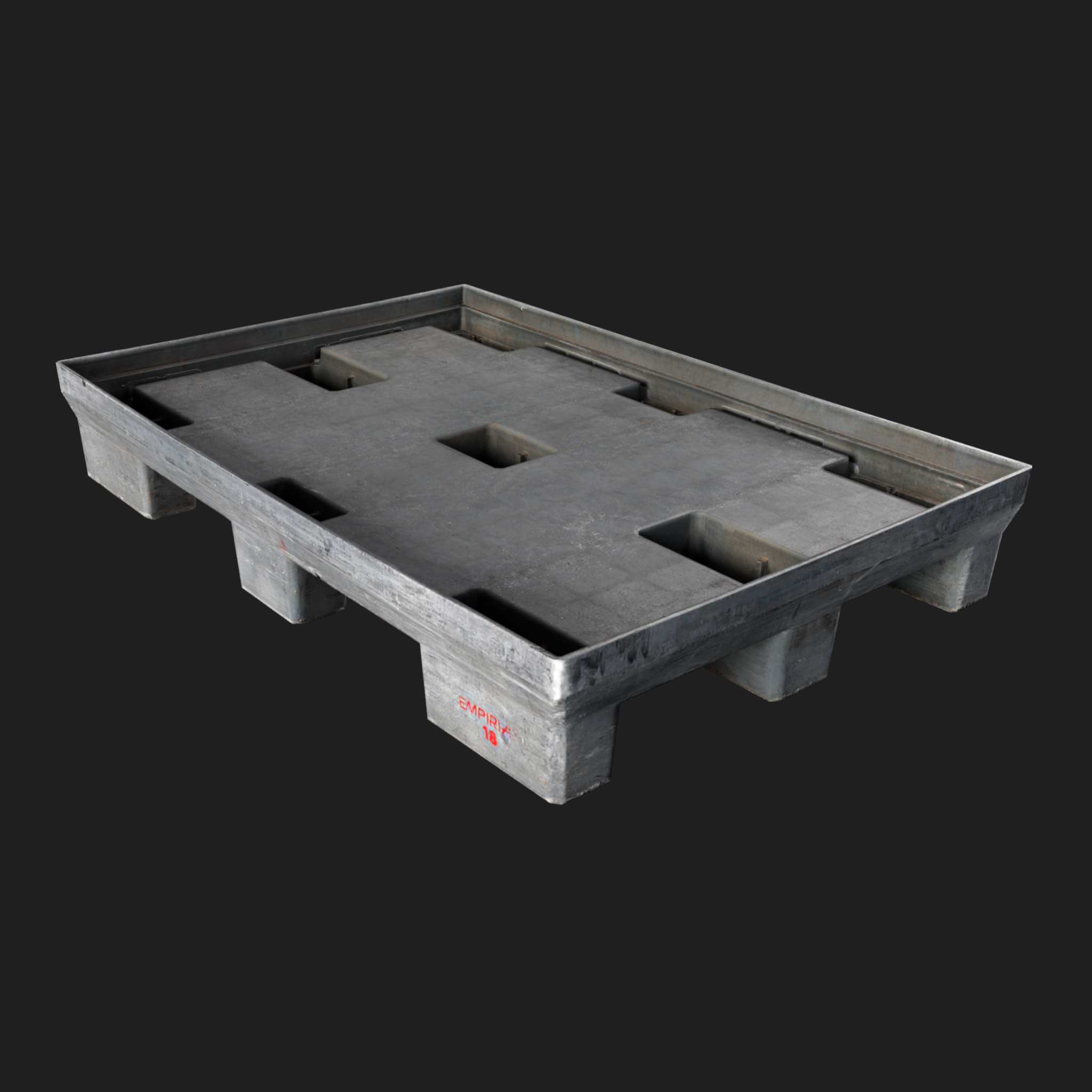 3D Gray Plastic Pallet