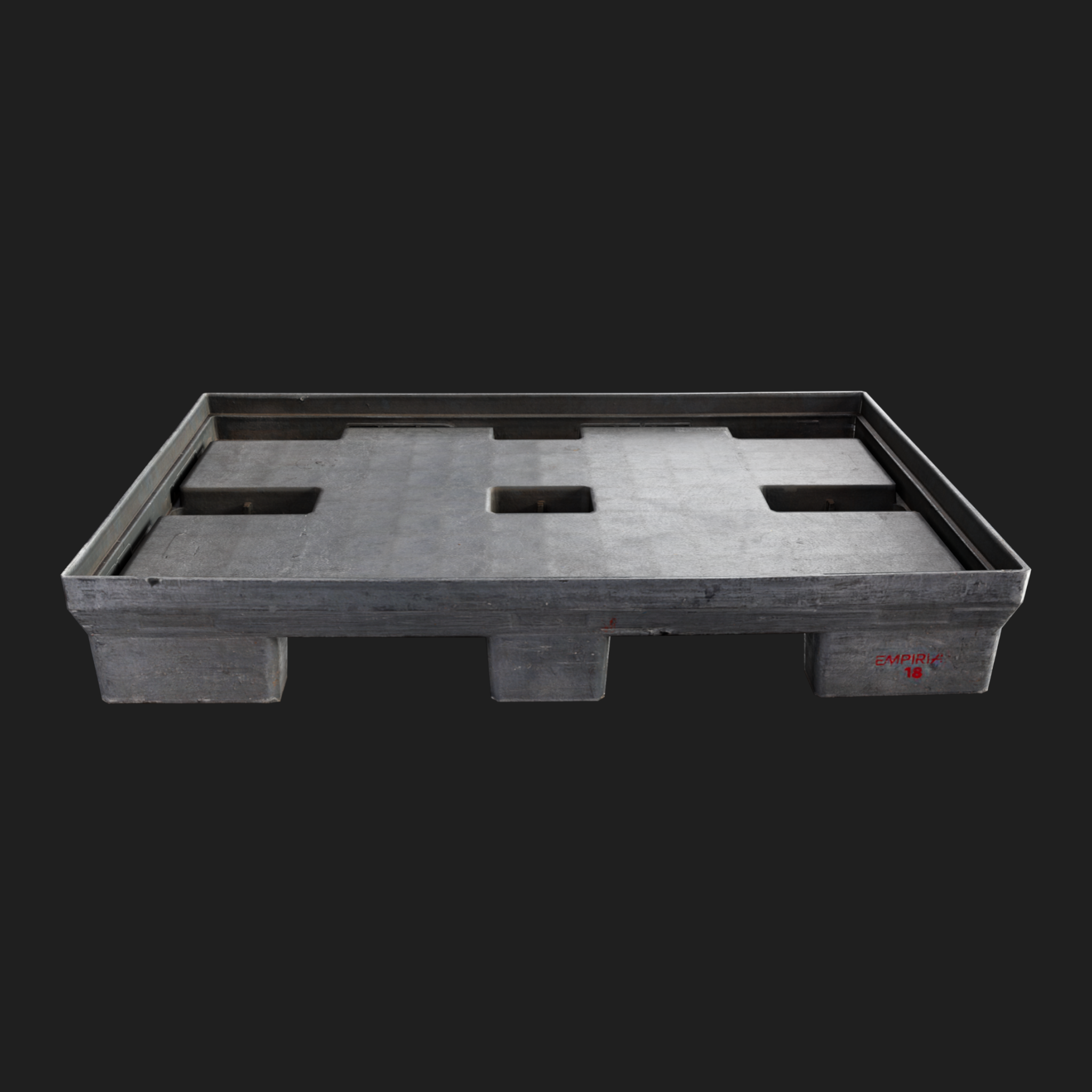3D Gray Plastic Pallet