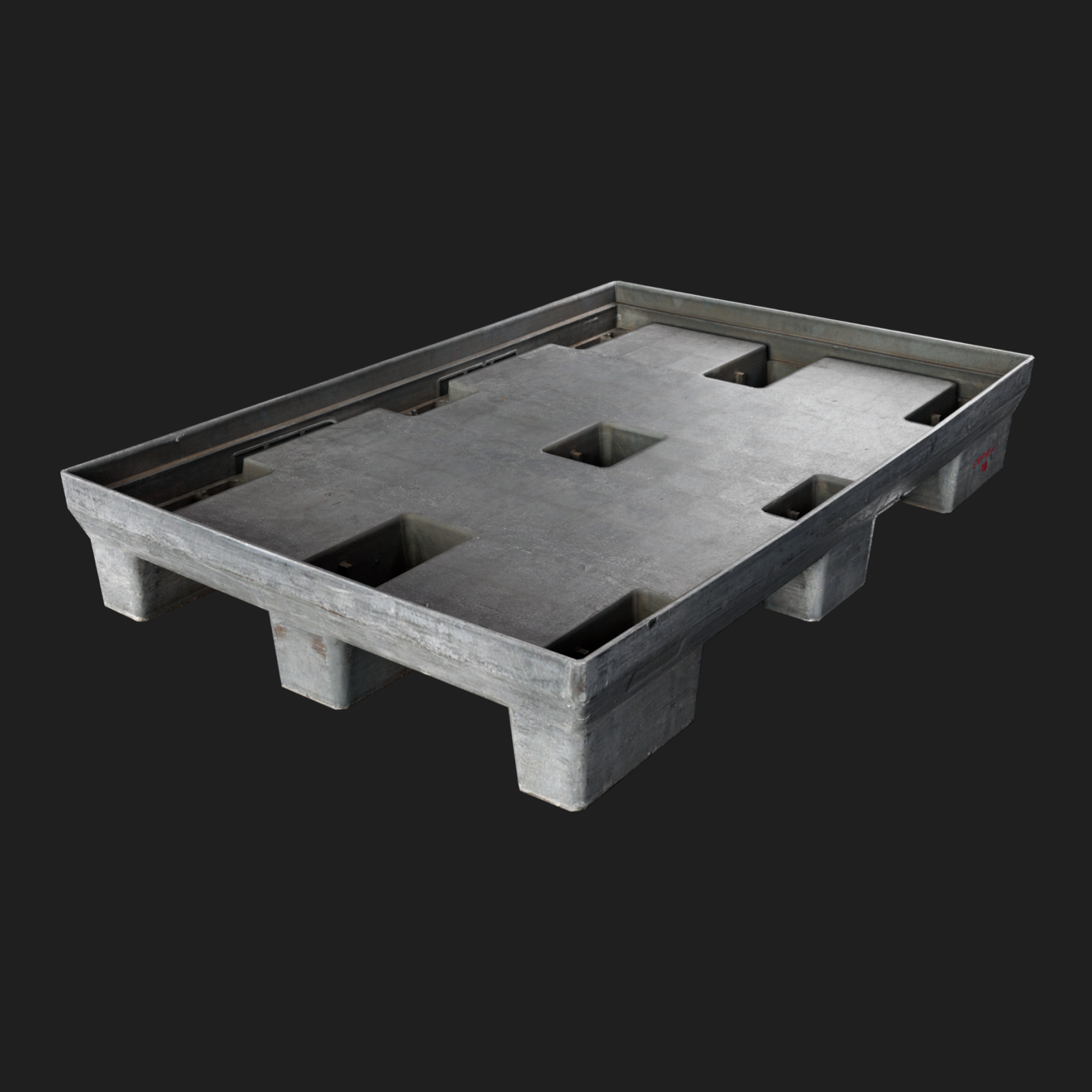 3D Gray Plastic Pallet