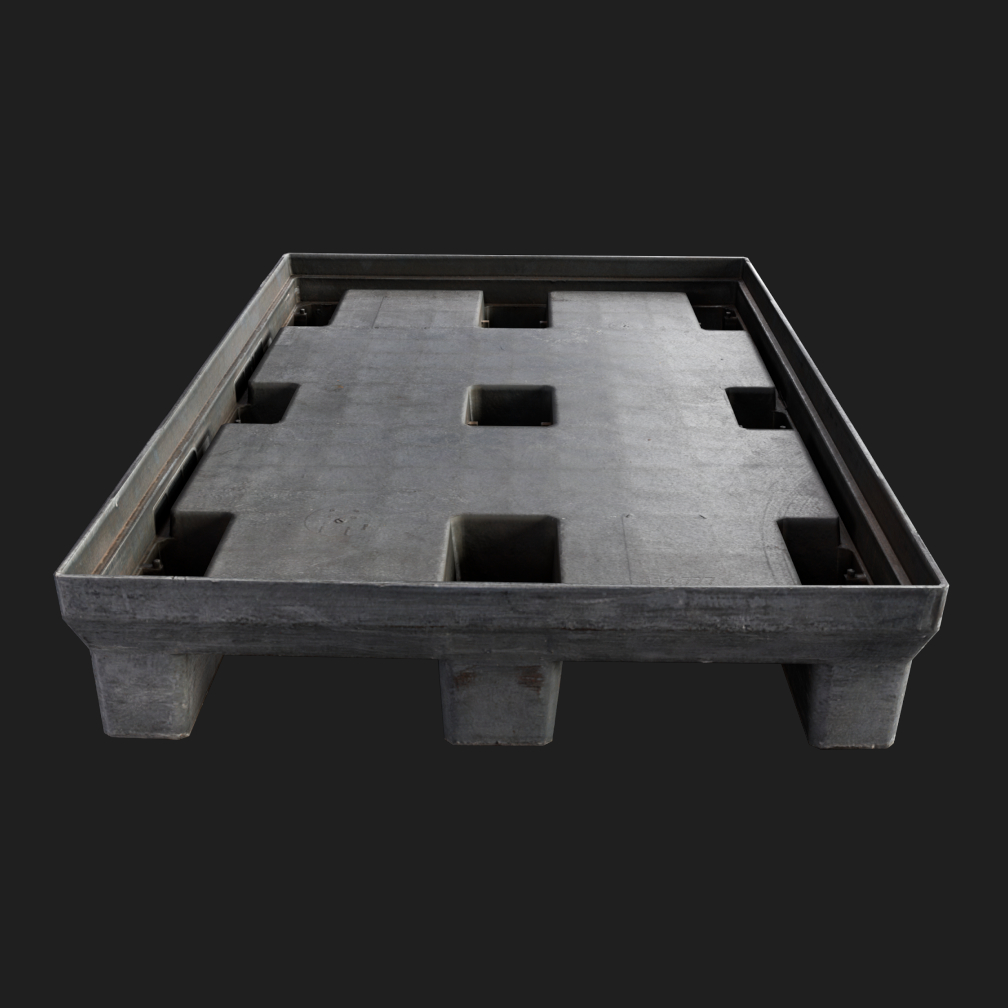 3D Gray Plastic Pallet