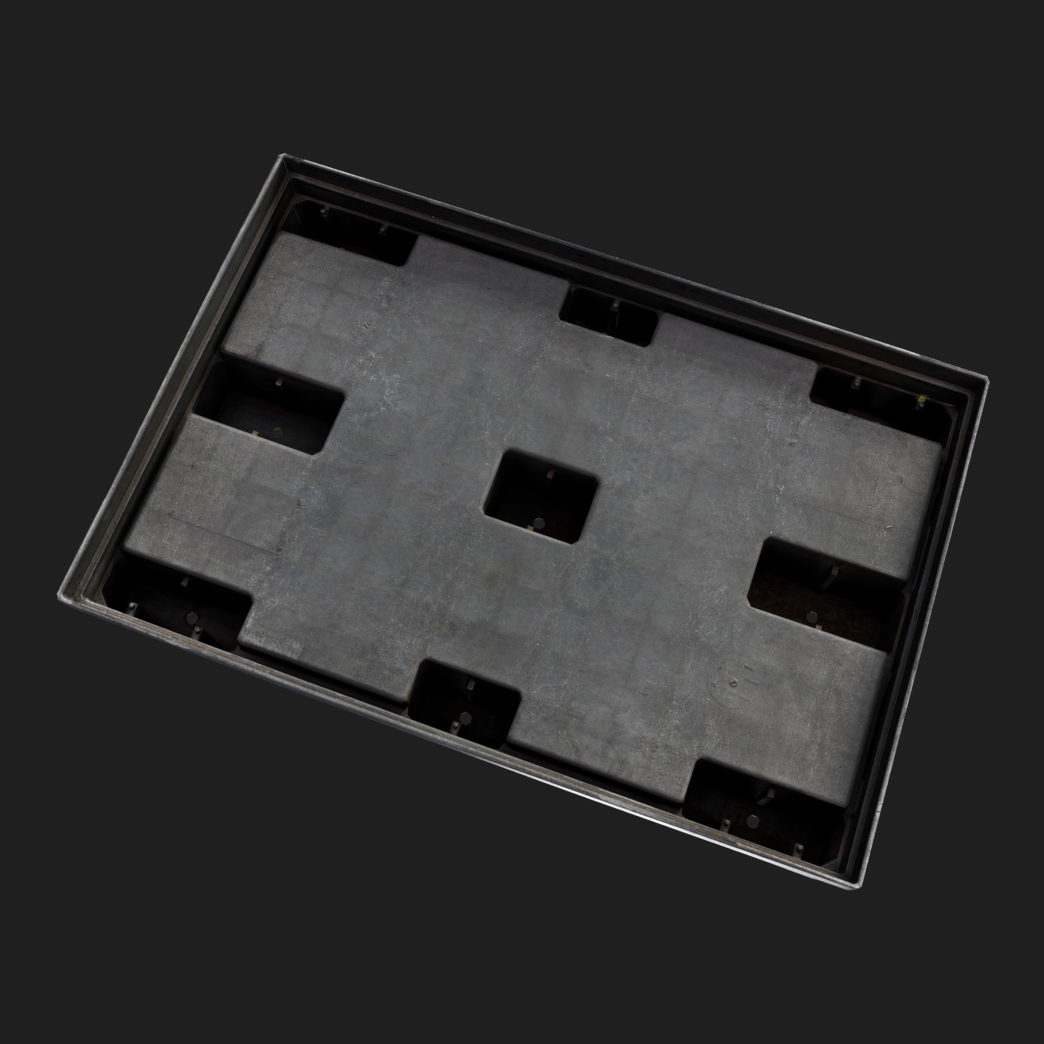 3D Gray Plastic Pallet