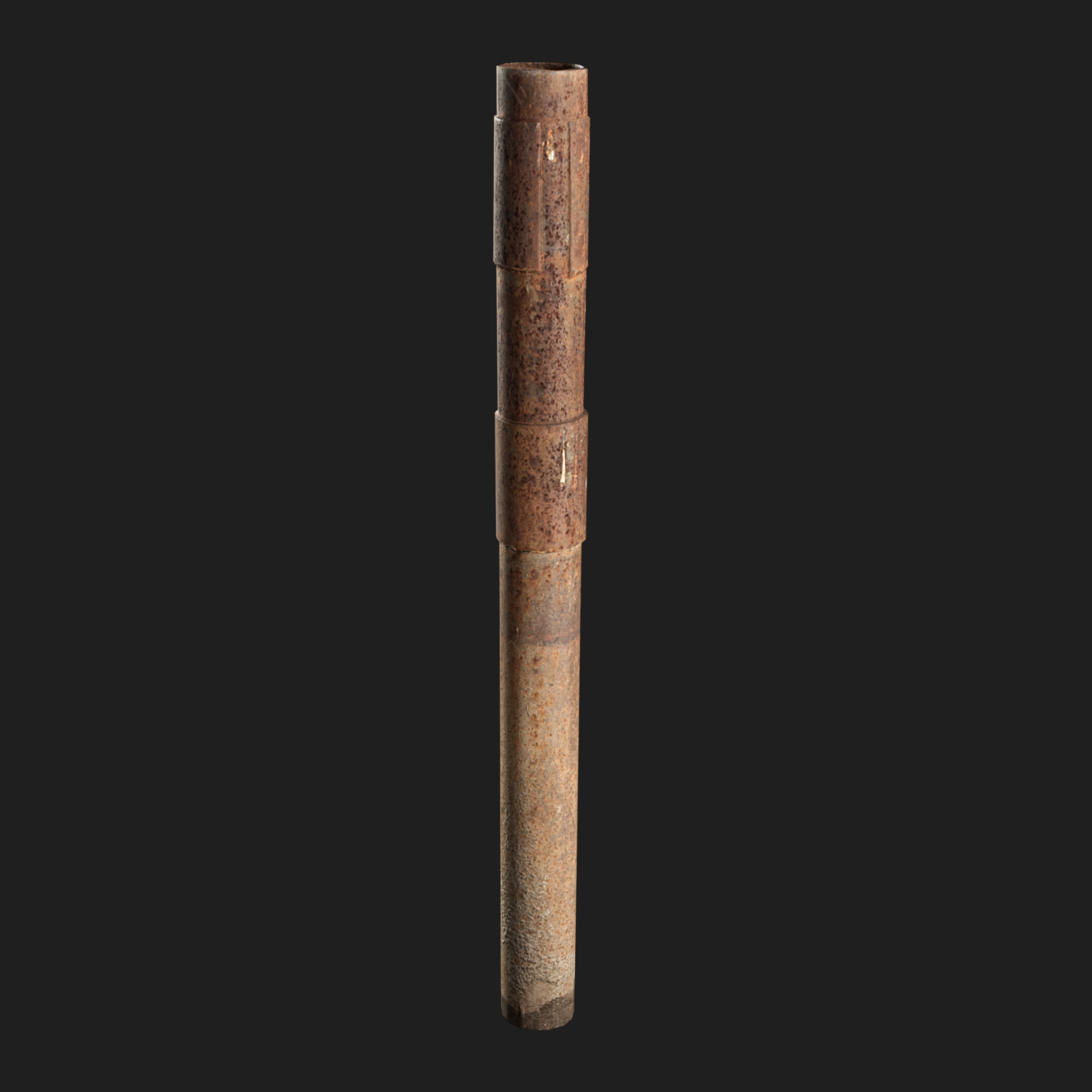 3D Column Metal Rusty