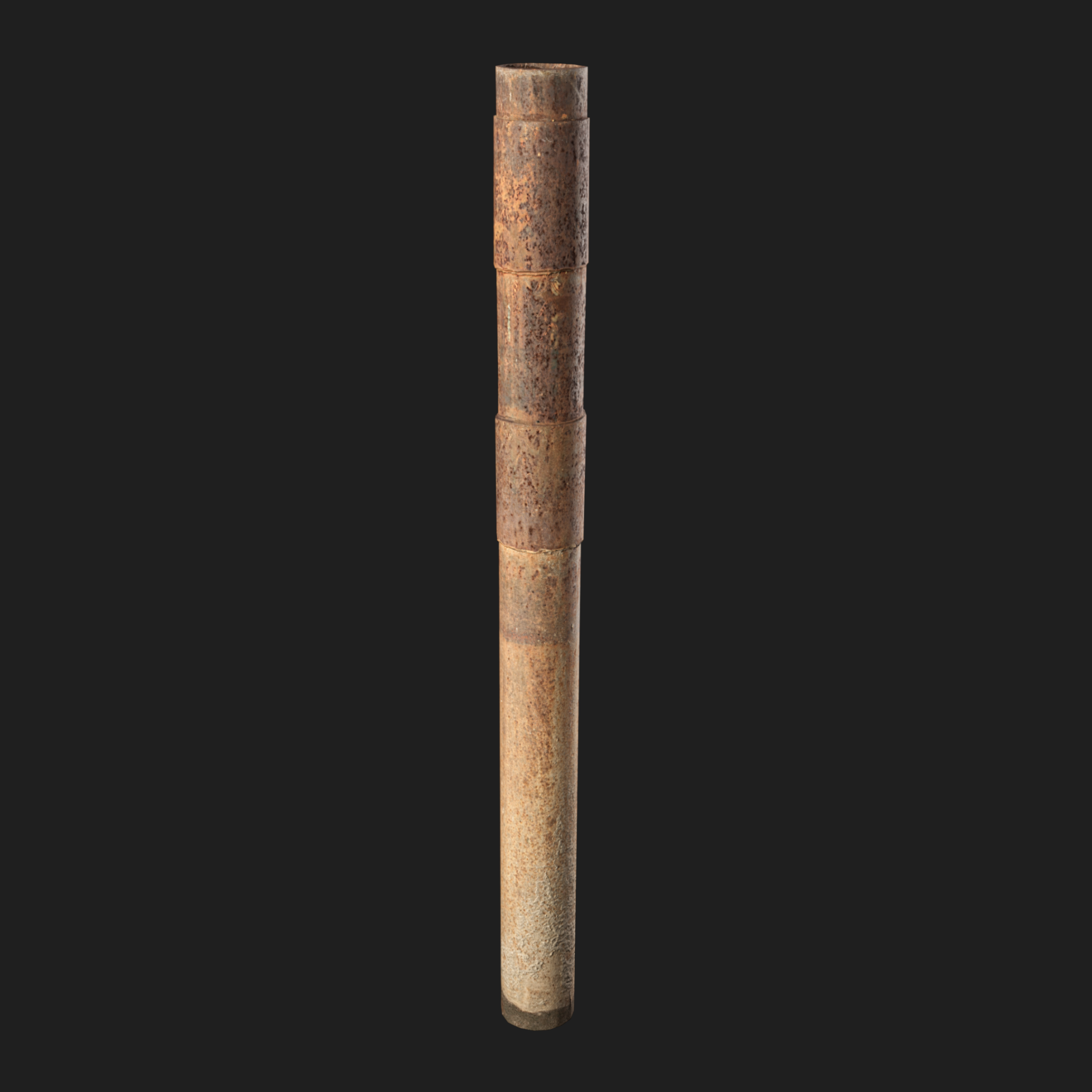 3D Column Metal Rusty