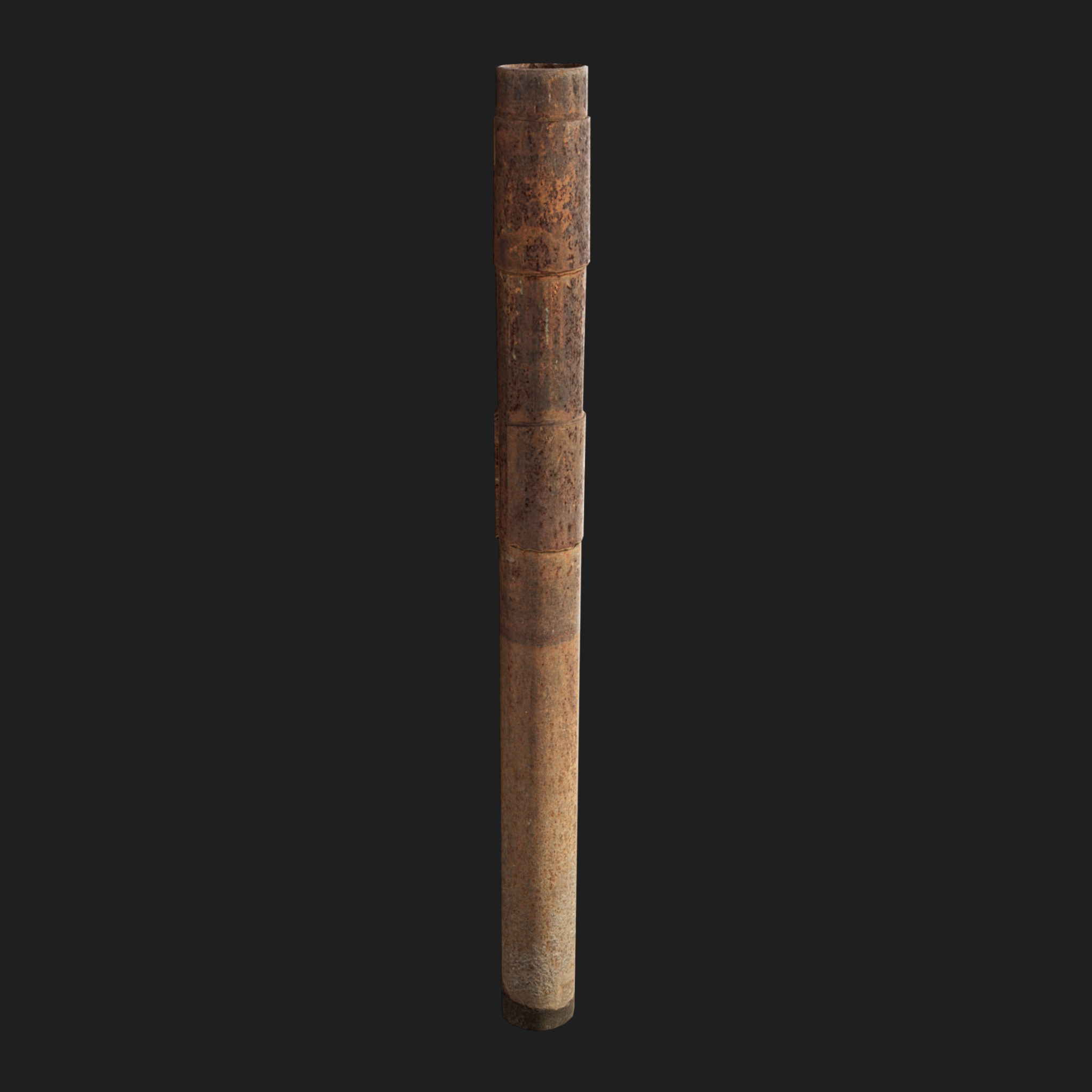 3D Column Metal Rusty