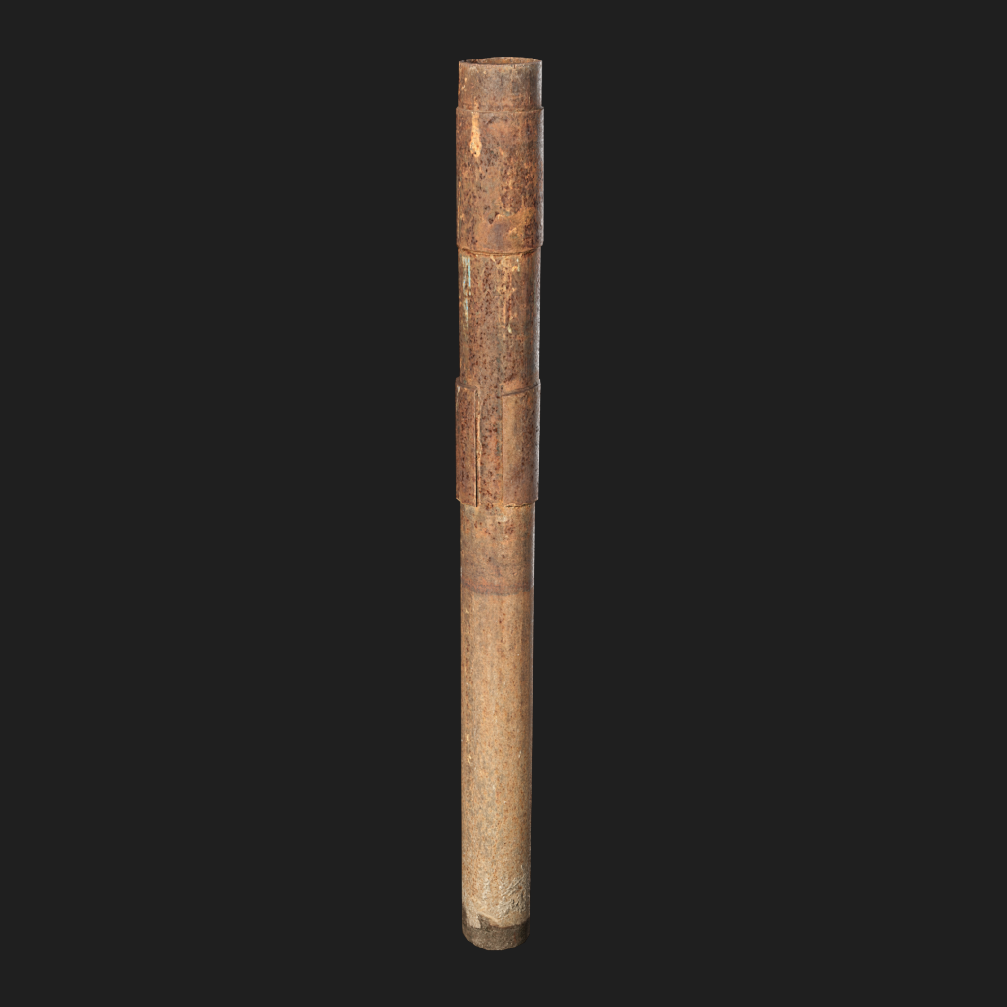 3D Column Metal Rusty