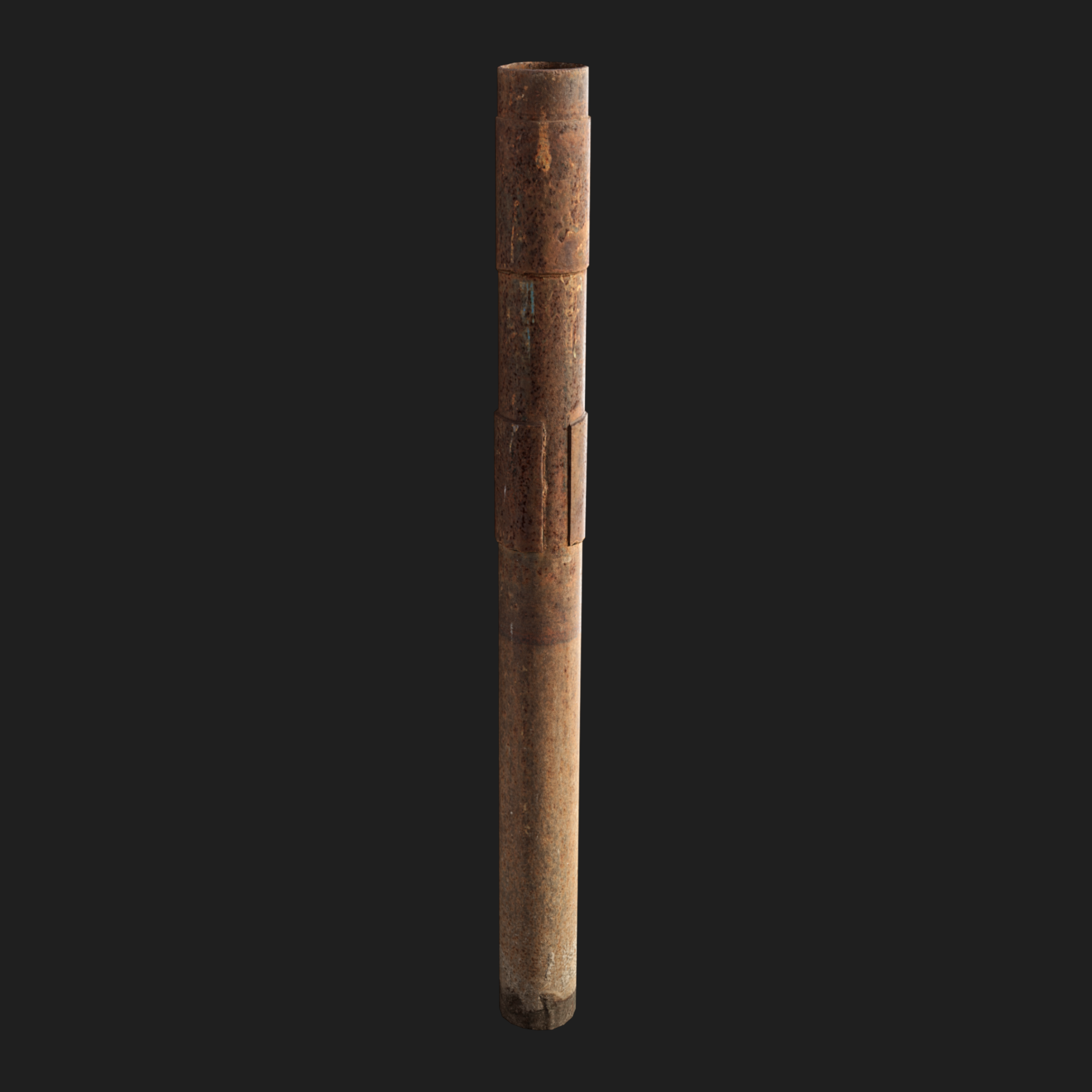 3D Column Metal Rusty