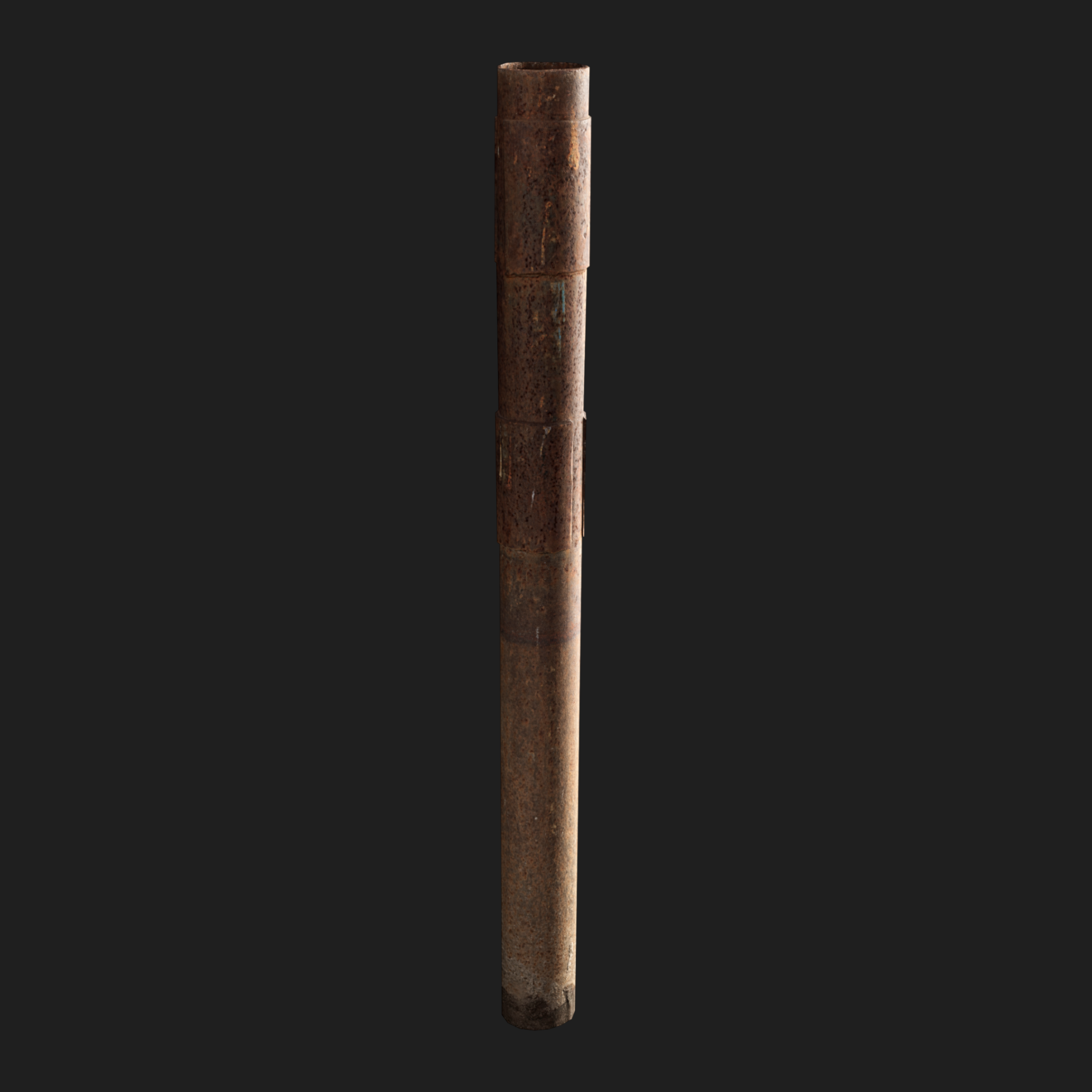3D Column Metal Rusty