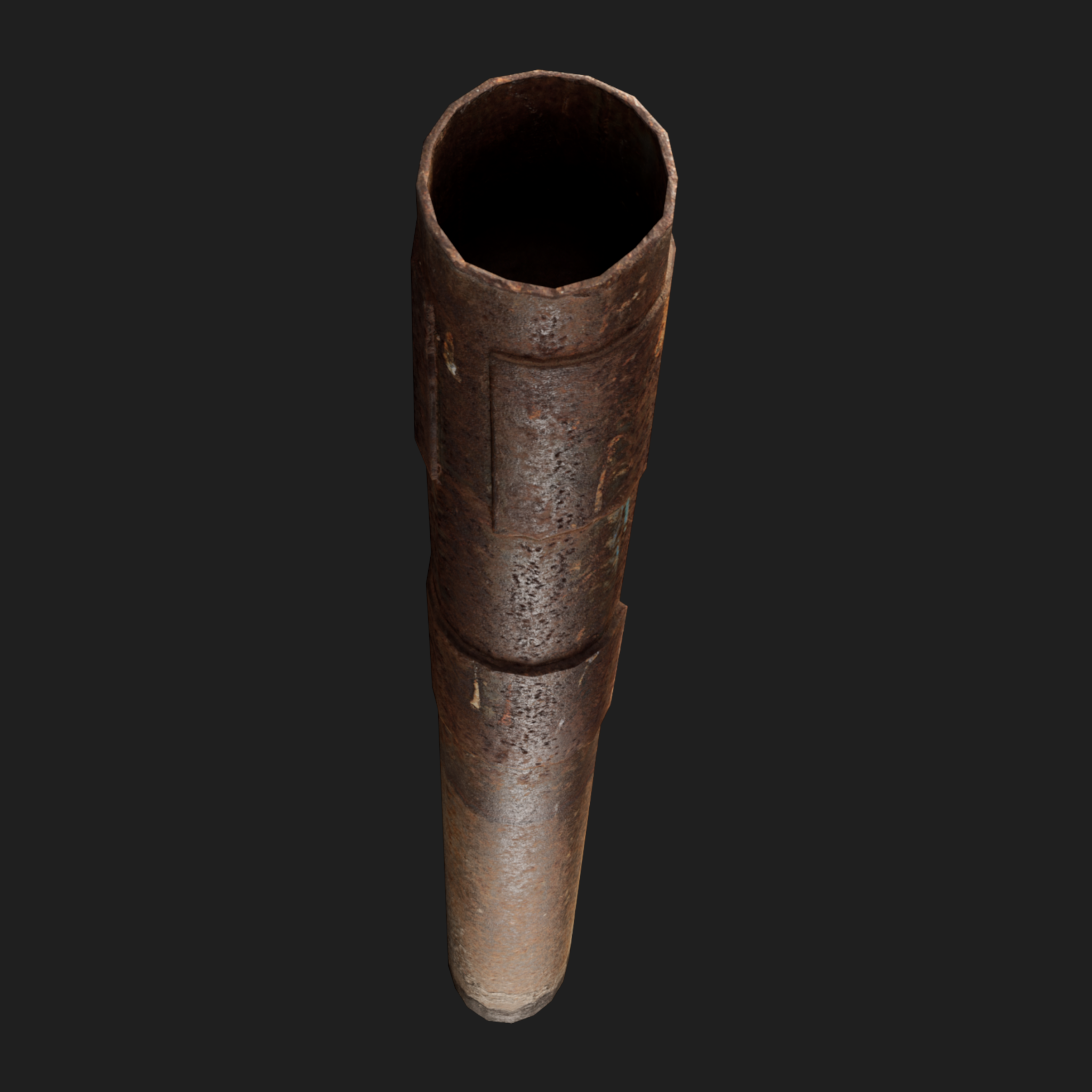 3D Column Metal Rusty