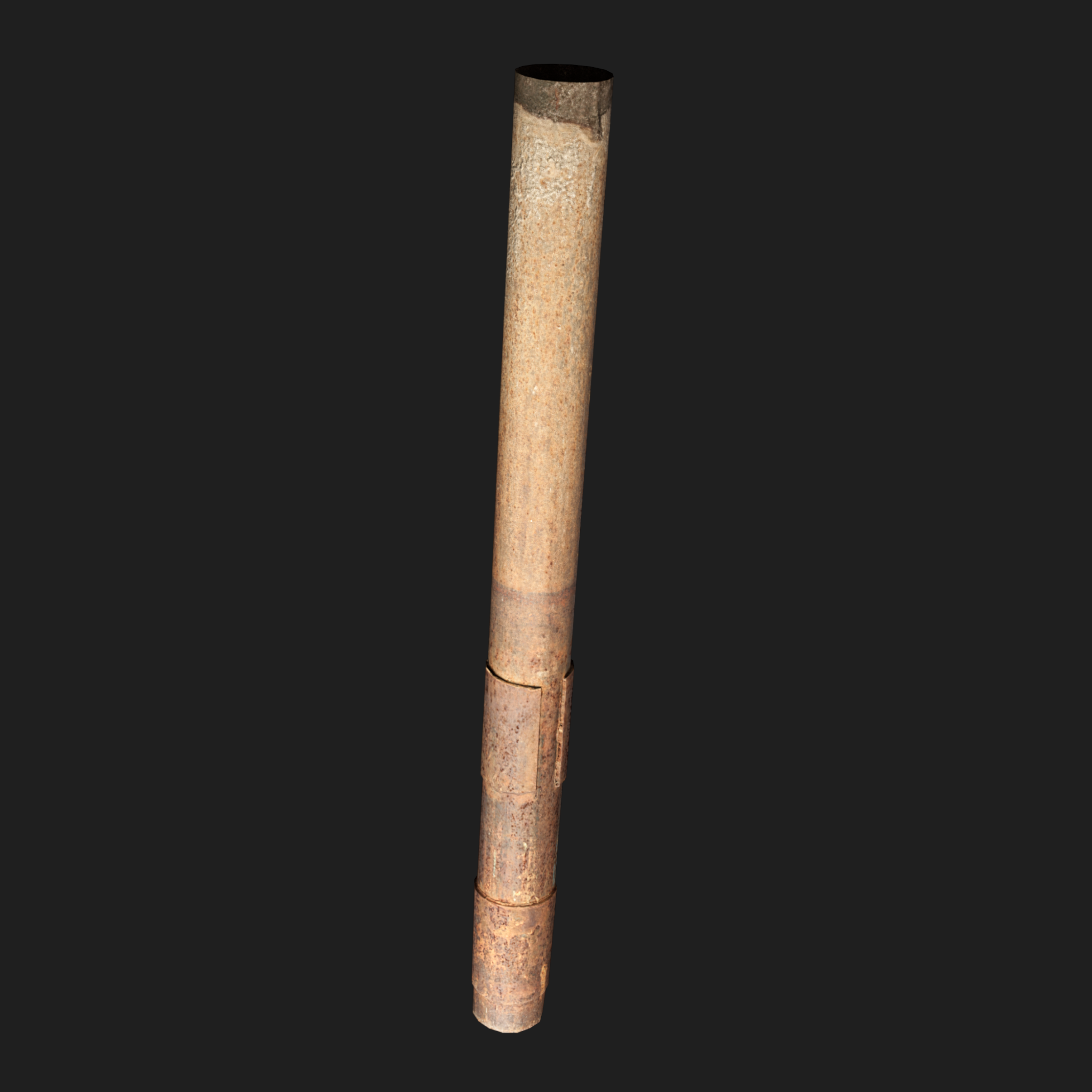 3D Column Metal Rusty