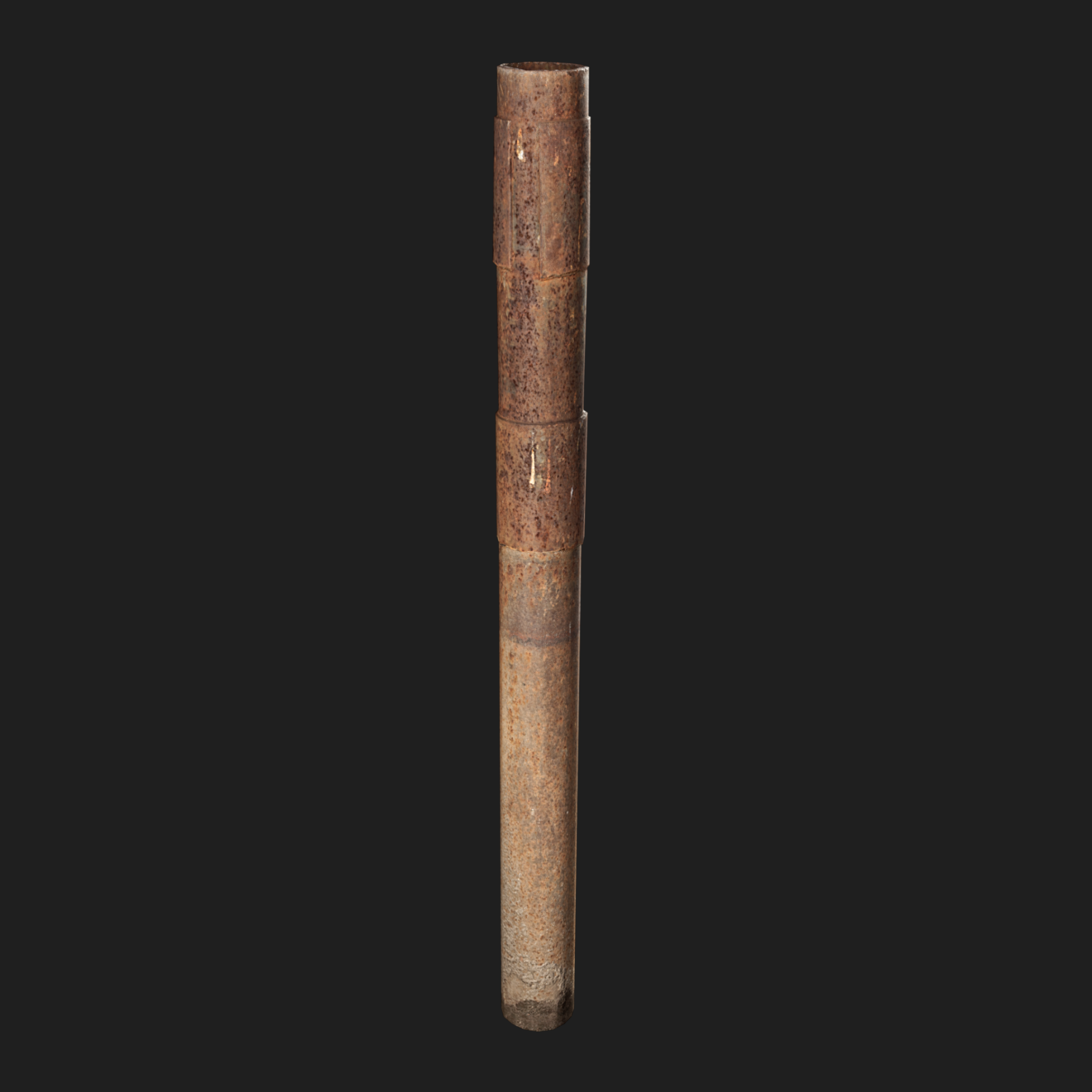 3D Column Metal Rusty