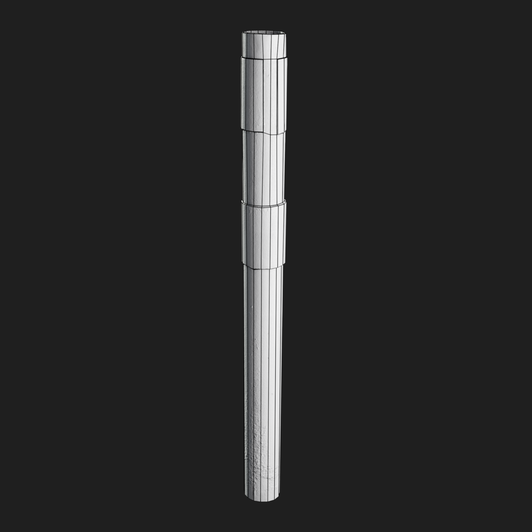 3D Column Metal Rusty