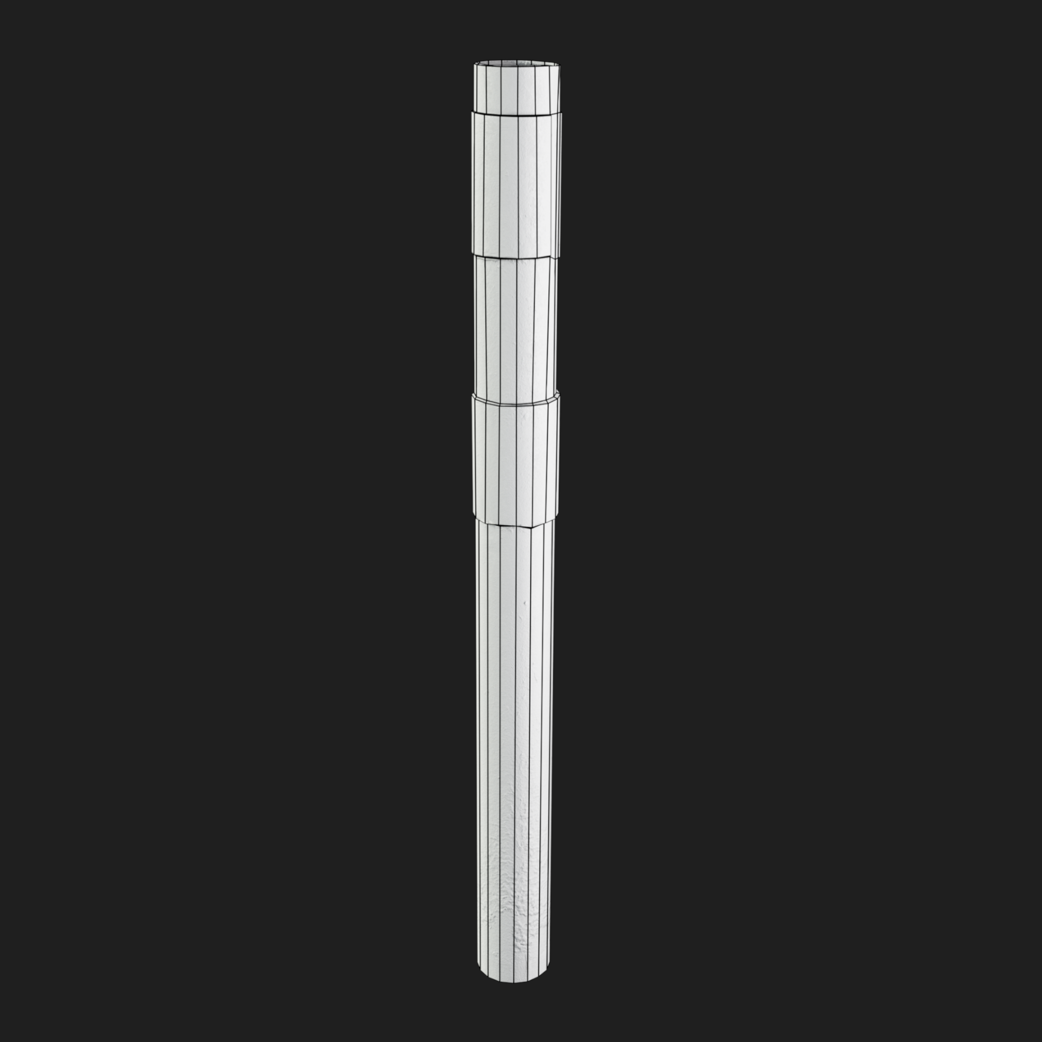 3D Column Metal Rusty