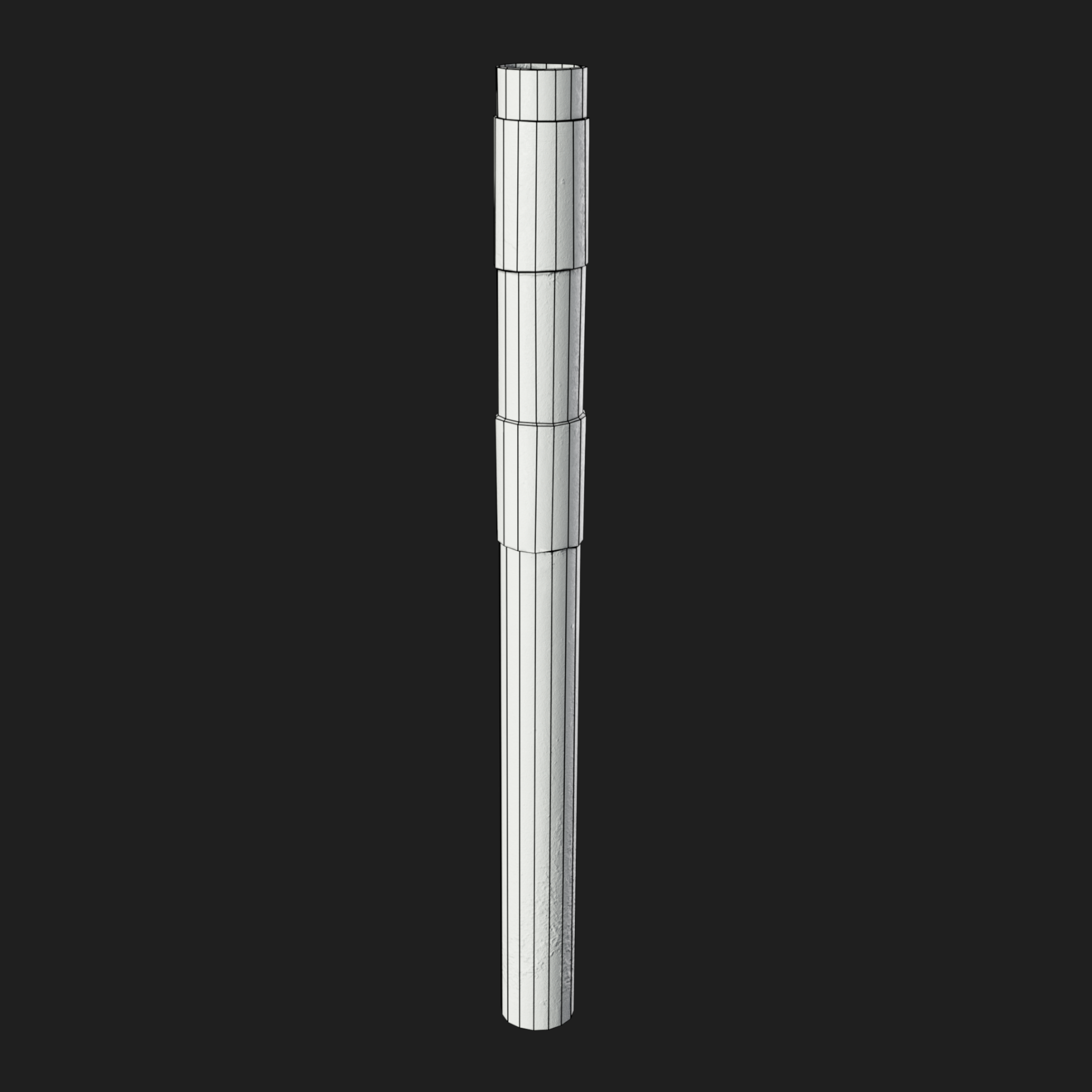 3D Column Metal Rusty