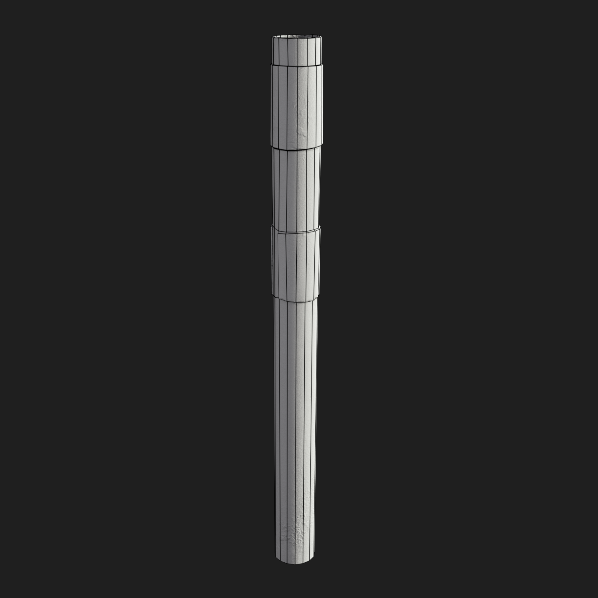 3D Column Metal Rusty
