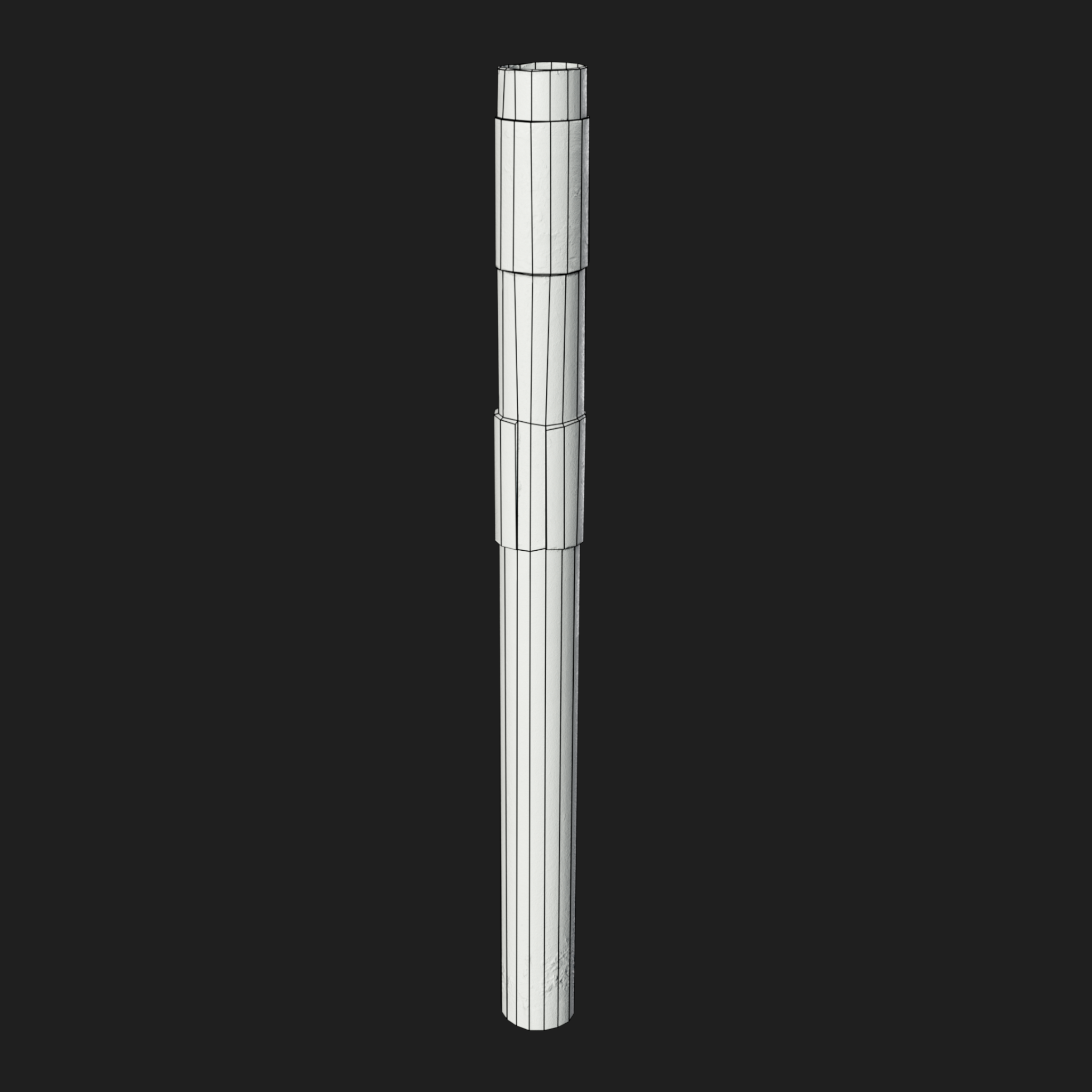 3D Column Metal Rusty