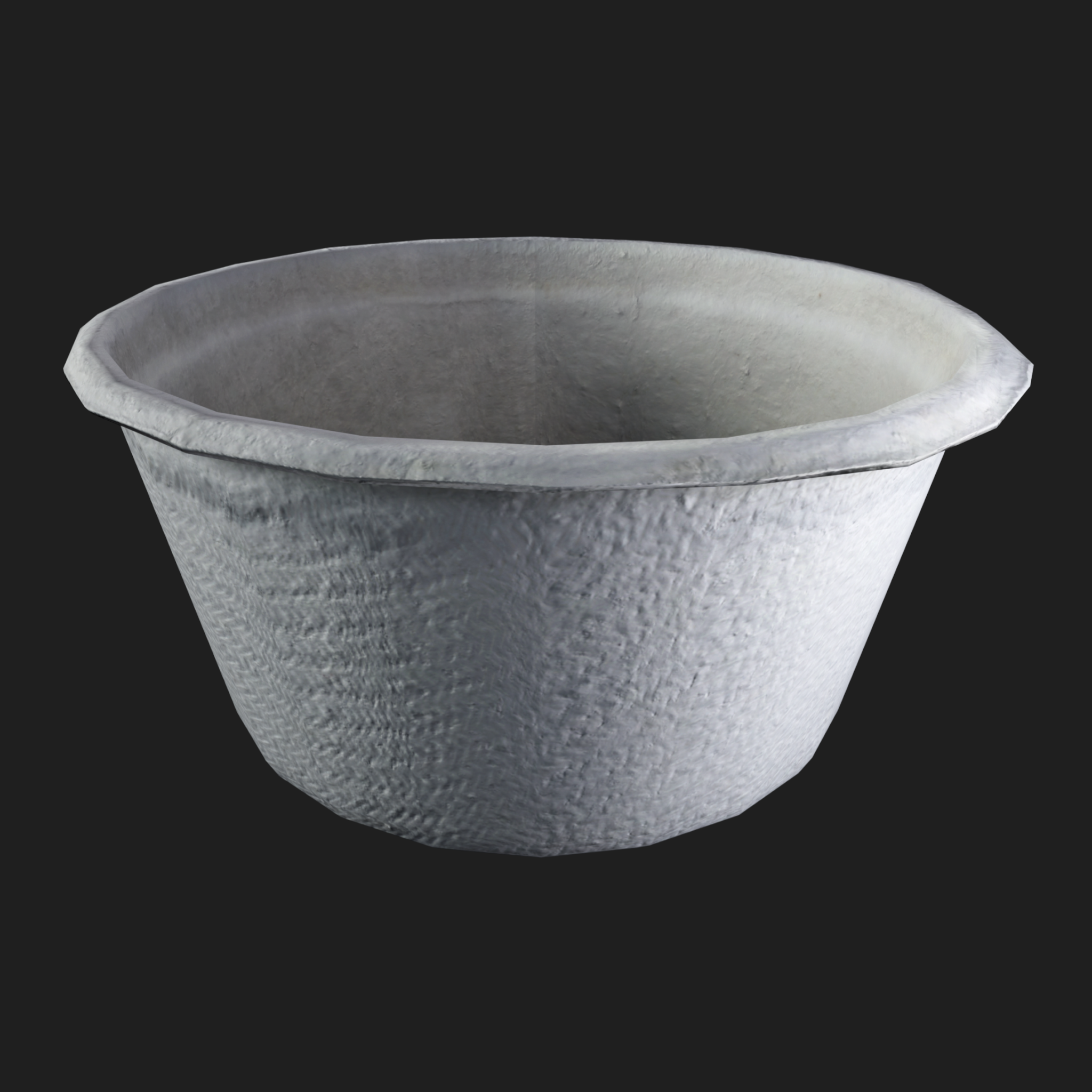 3D Plastic Bowl Small White