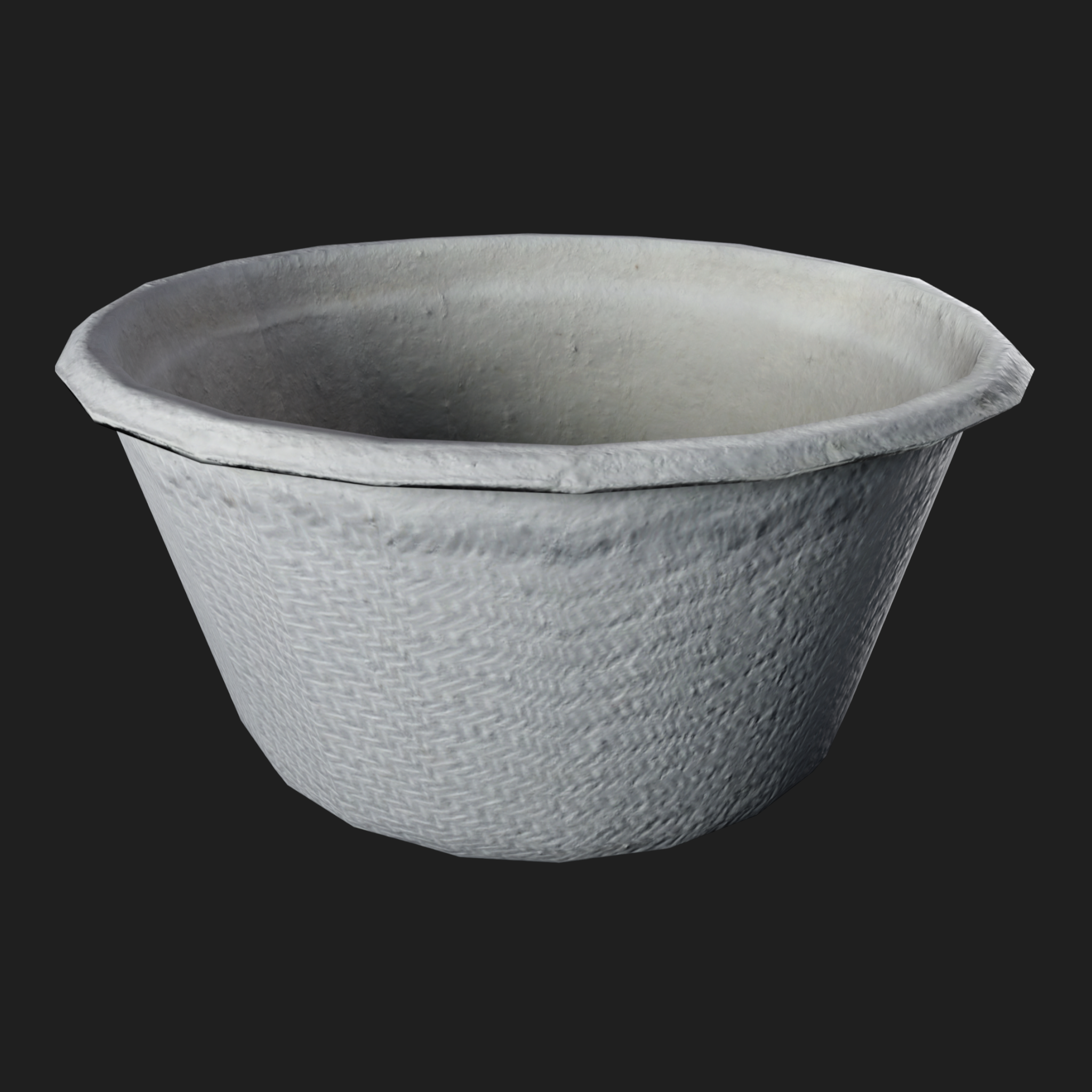 3D Plastic Bowl Small White