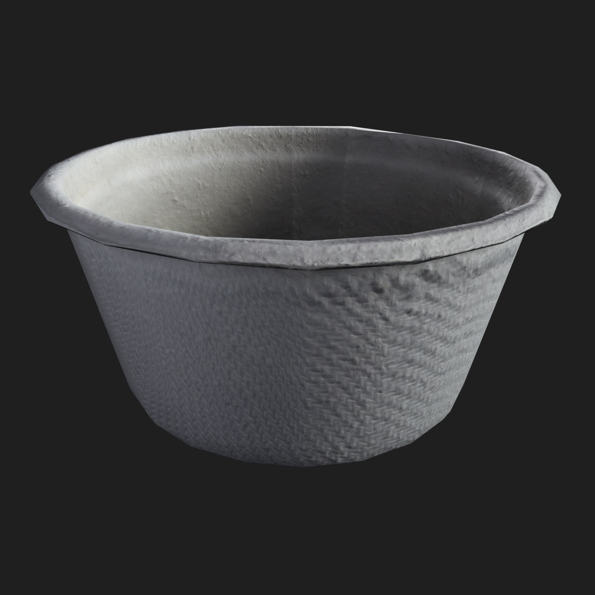 3D Plastic Bowl Small White