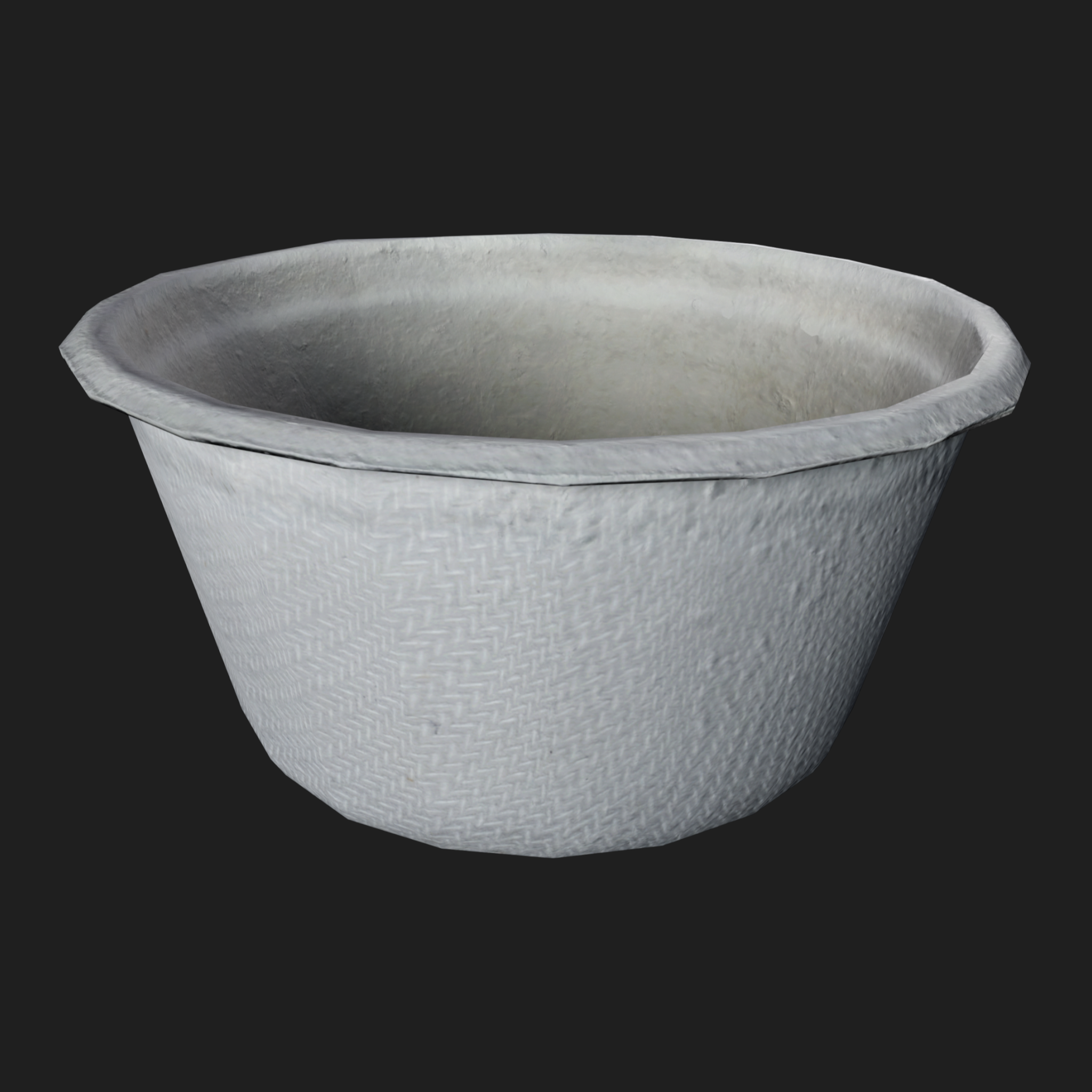 3D Plastic Bowl Small White