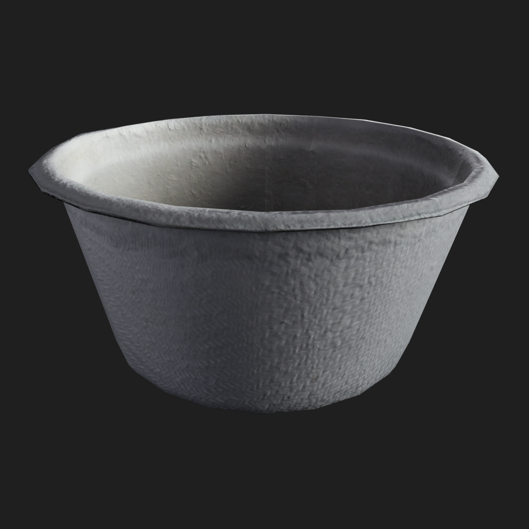3D Plastic Bowl Small White