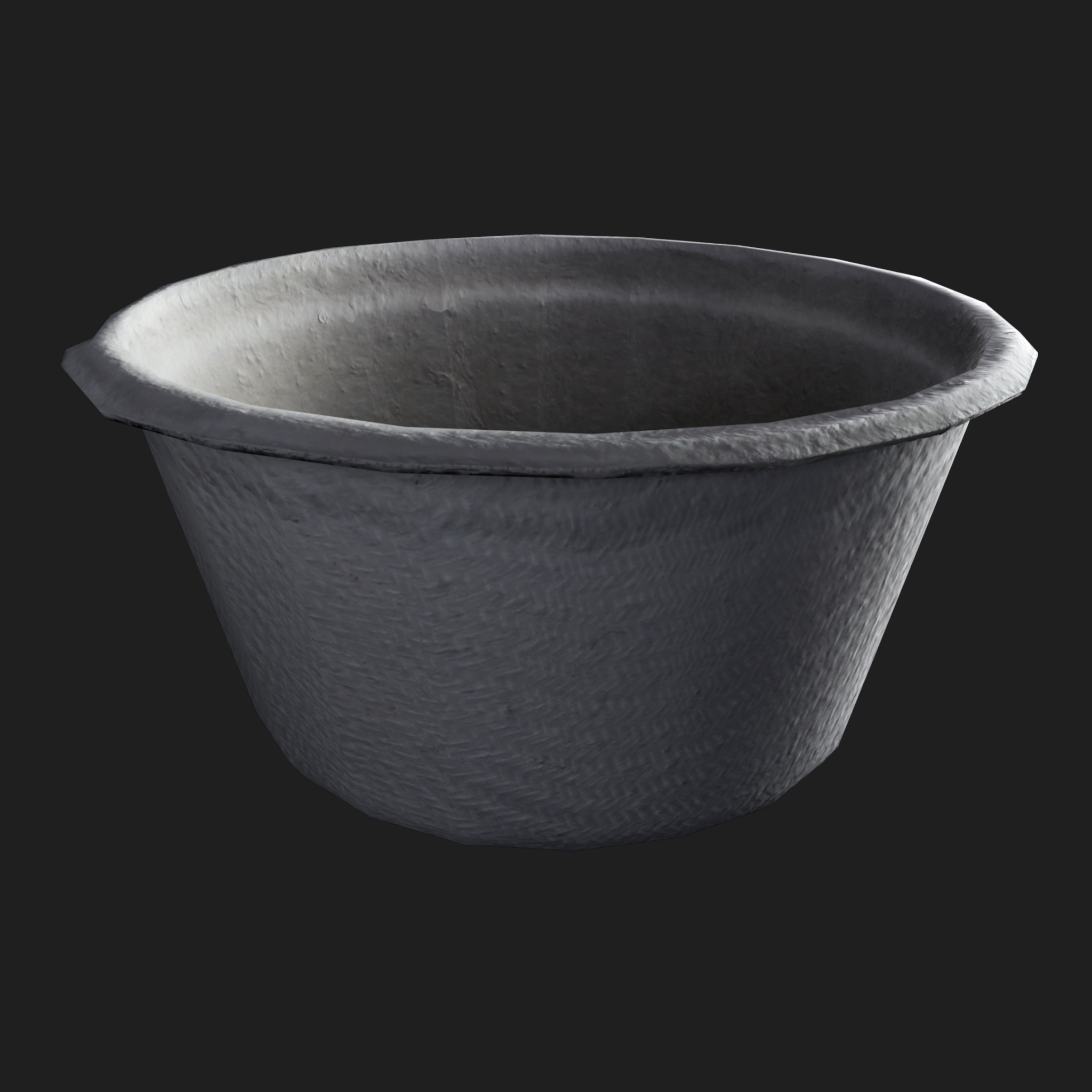 3D Plastic Bowl Small White