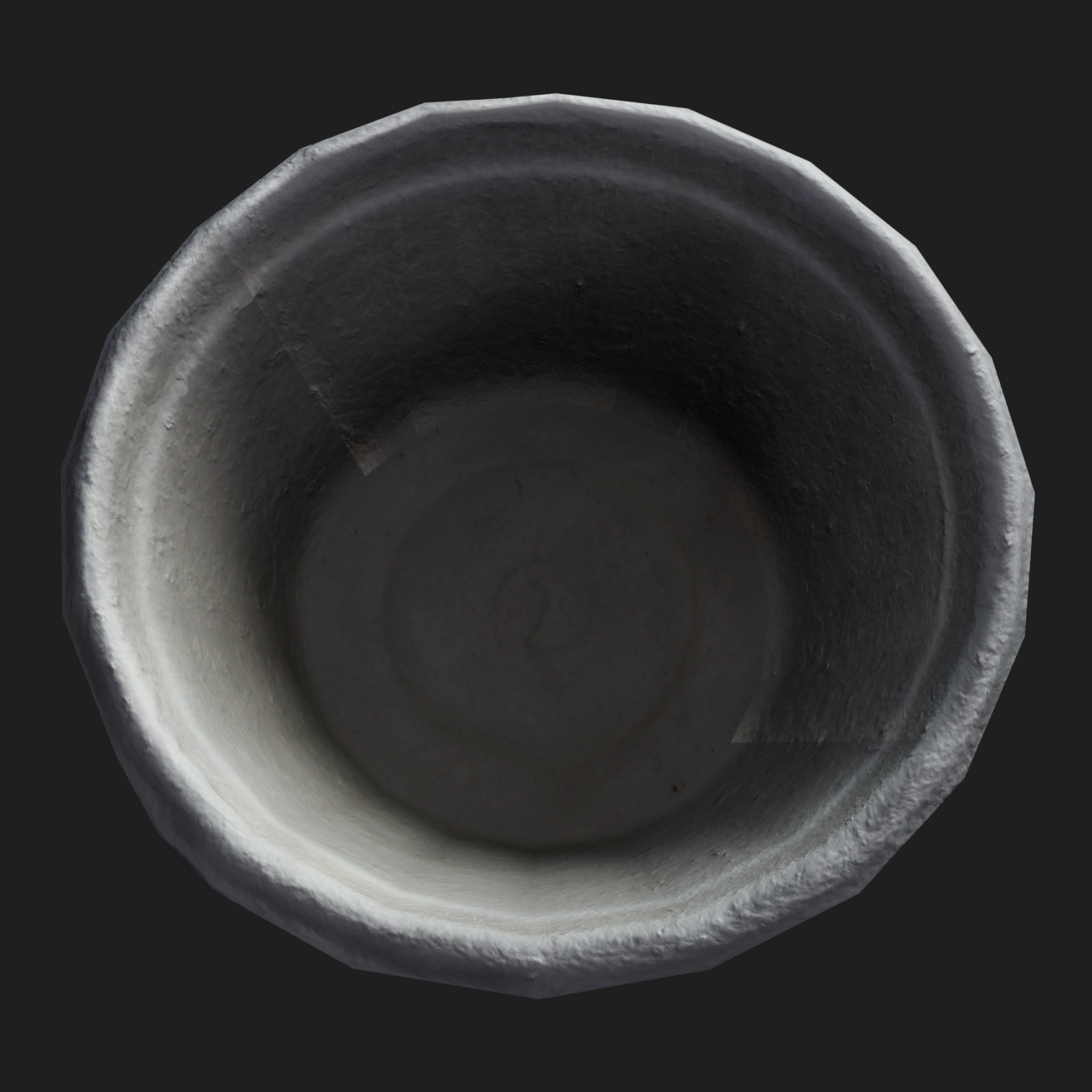 3D Plastic Bowl Small White