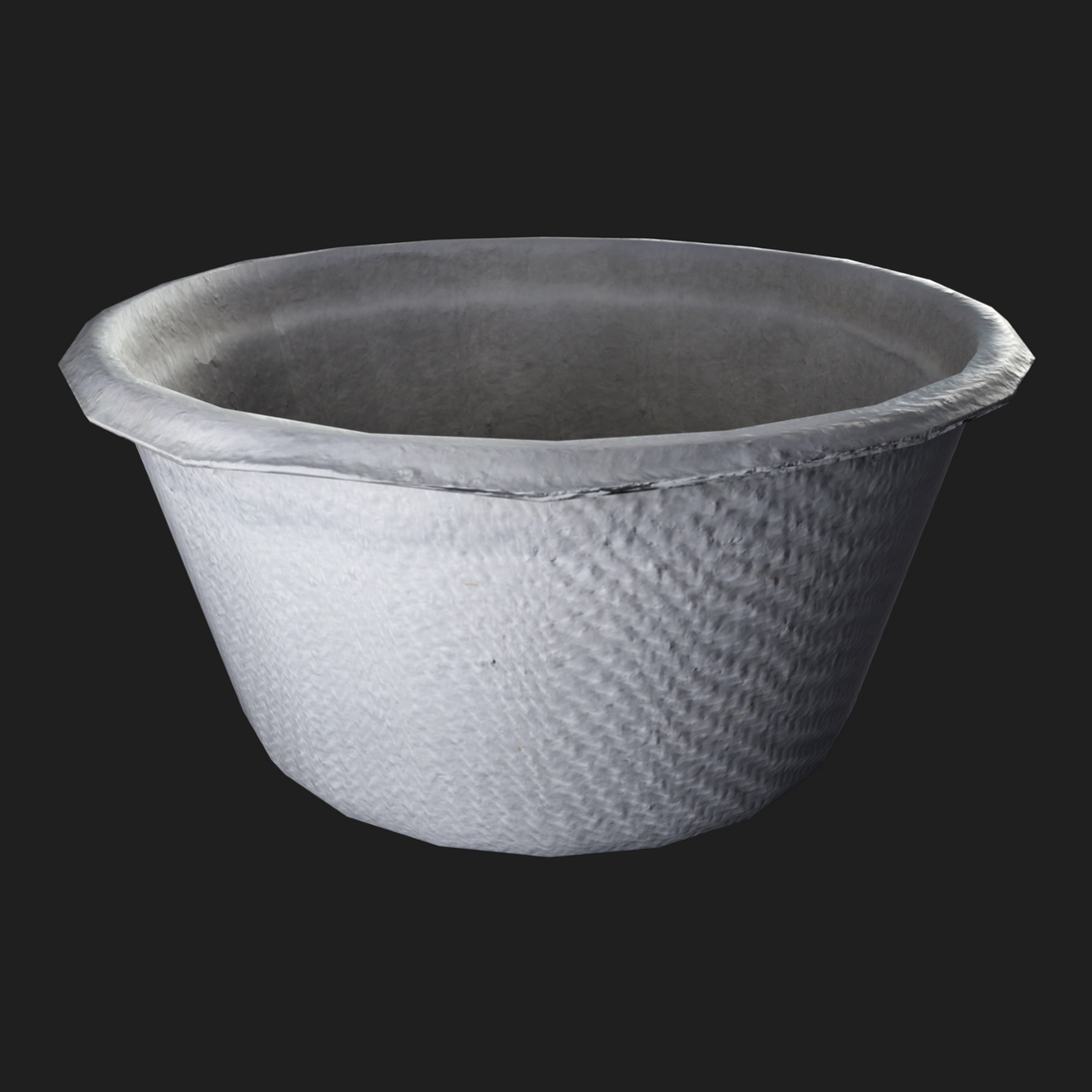 3D Plastic Bowl Small White