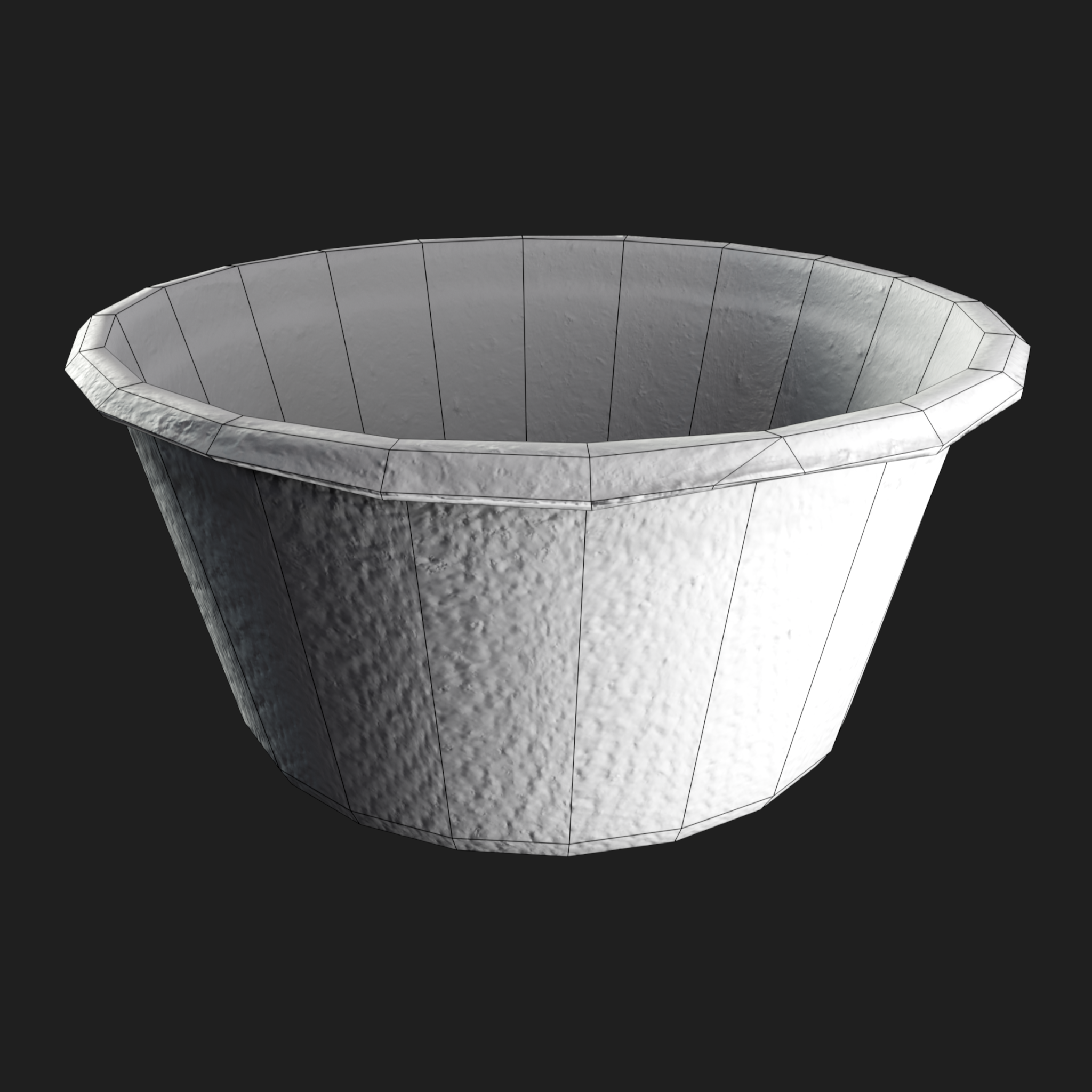 3D Plastic Bowl Small White