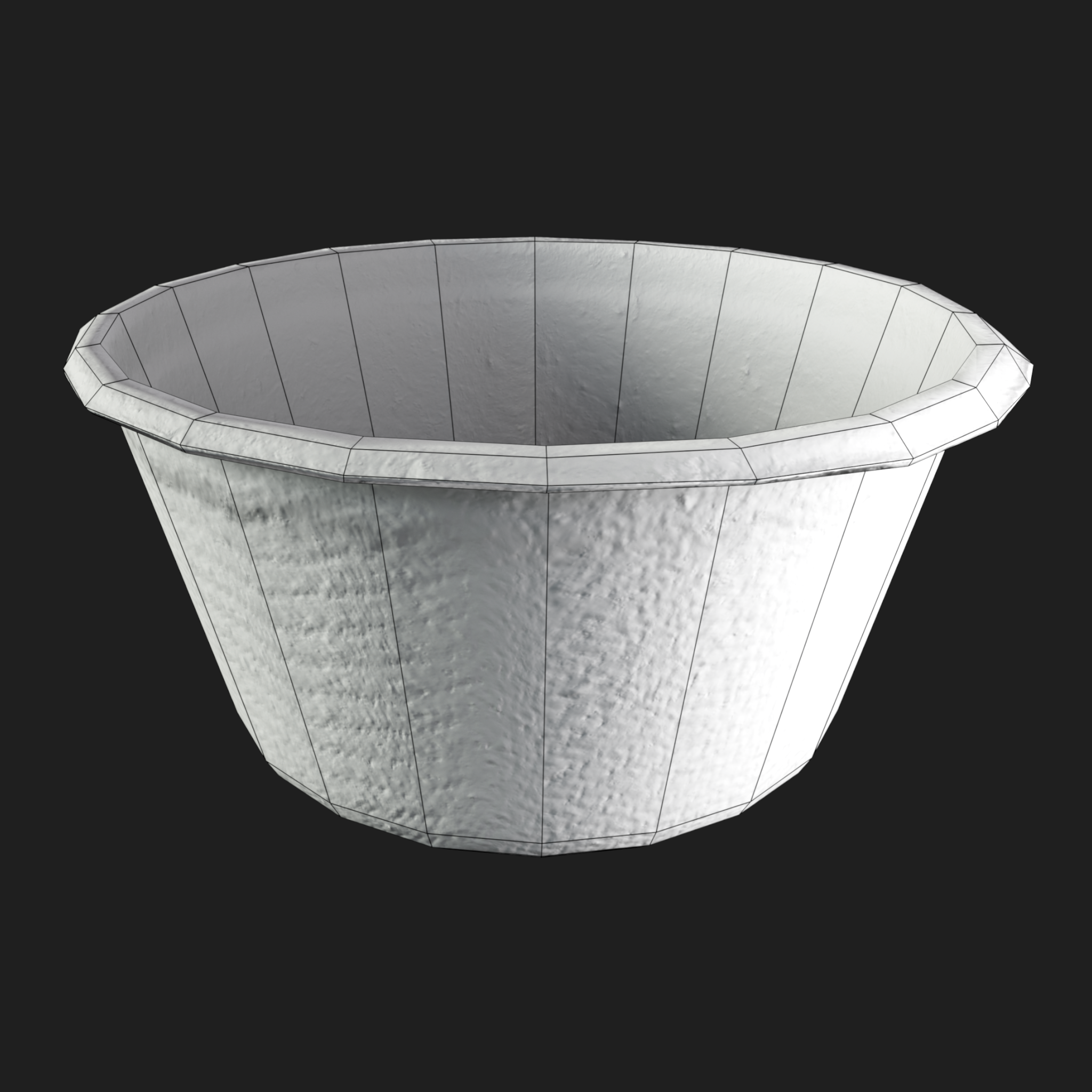 3D Plastic Bowl Small White