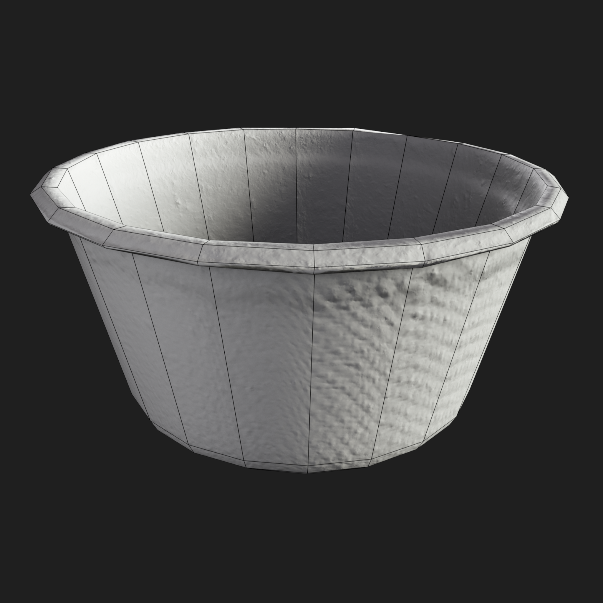 3D Plastic Bowl Small White