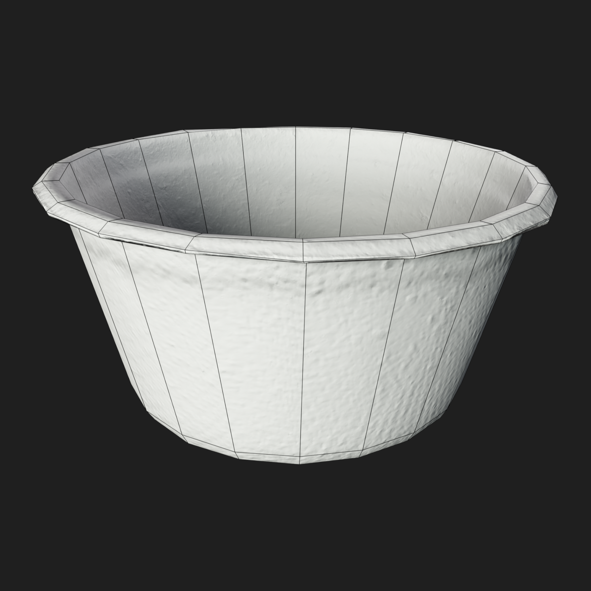 3D Plastic Bowl Small White