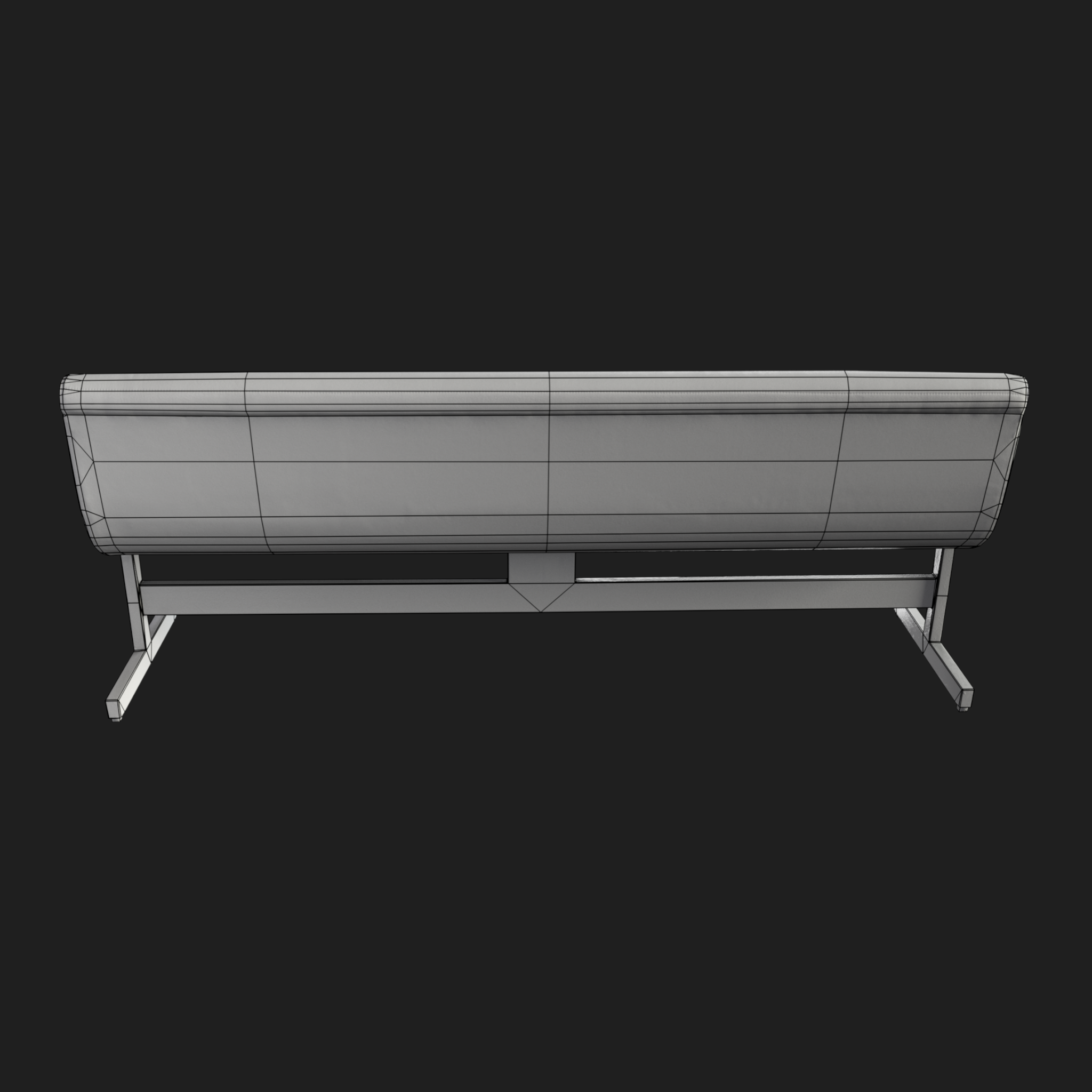 3D Vintage Bench Sofa