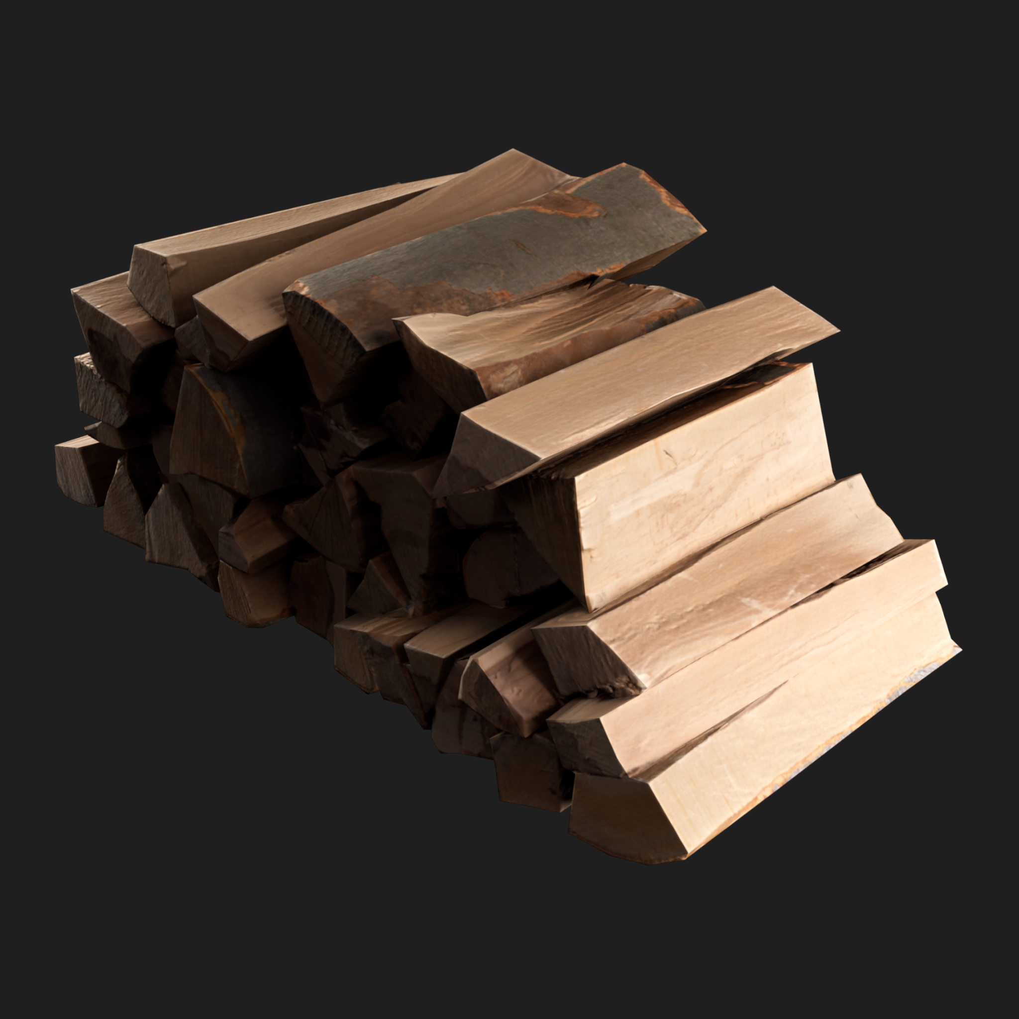 3D Stack of Firewood 1