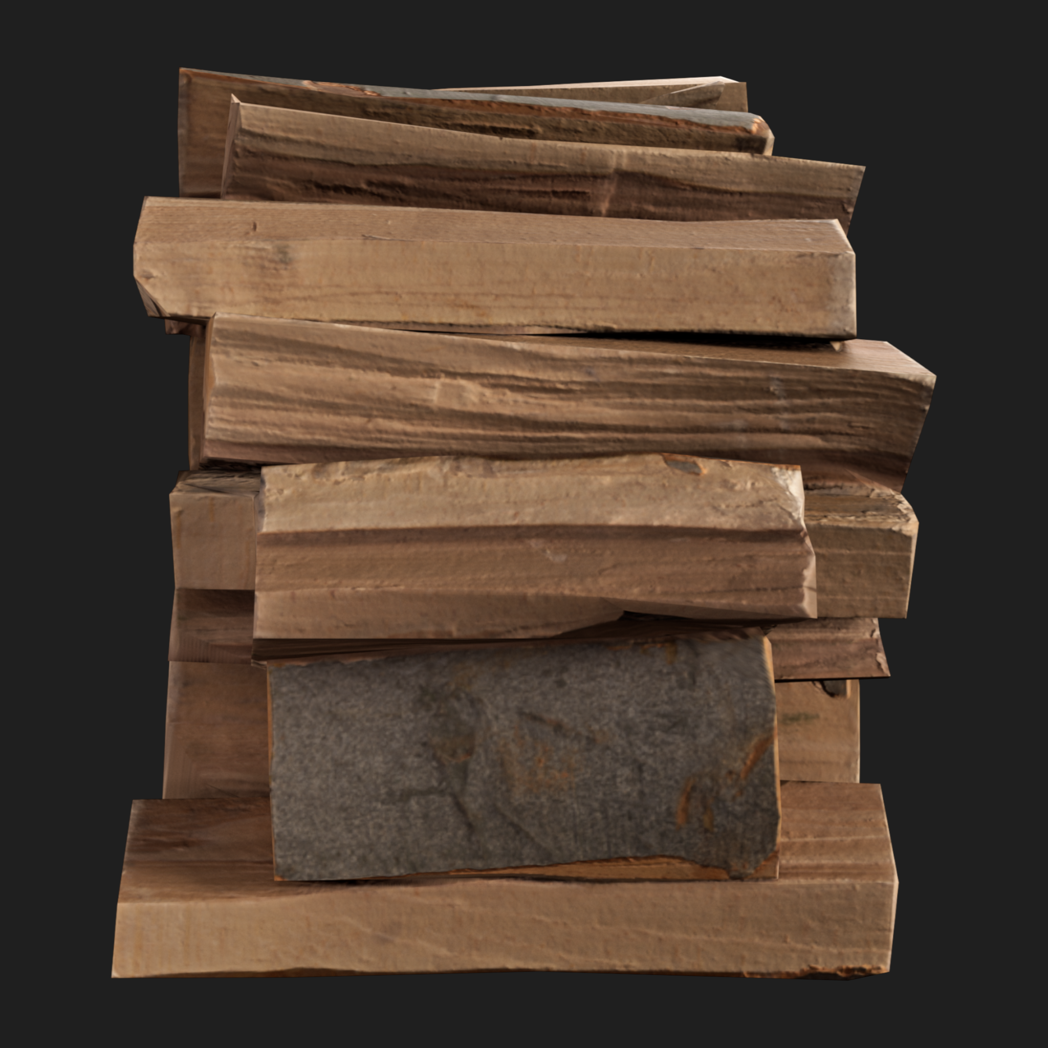 3D Stack of Firewood 1
