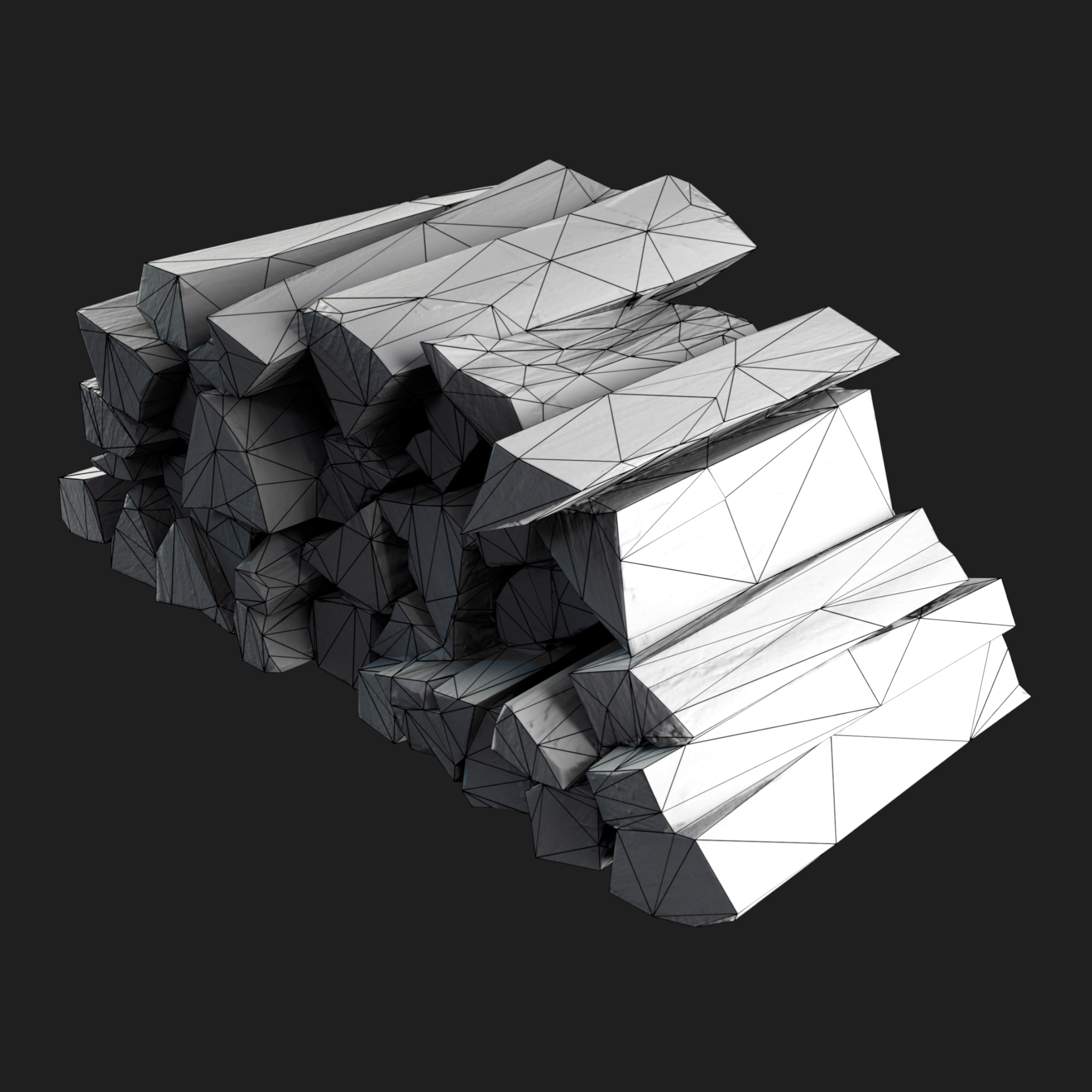 3D Stack of Firewood 1