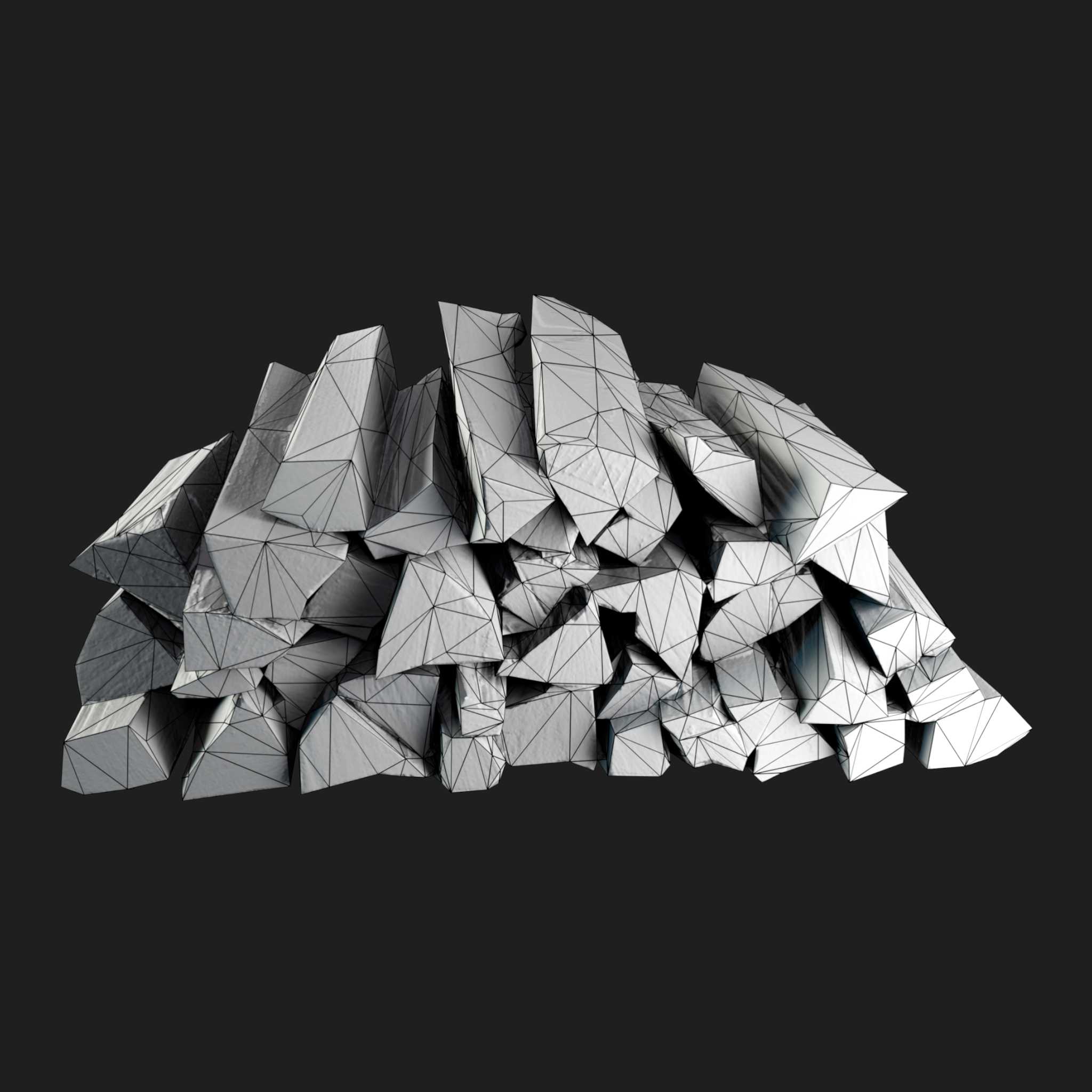 3D Stack of Firewood 1