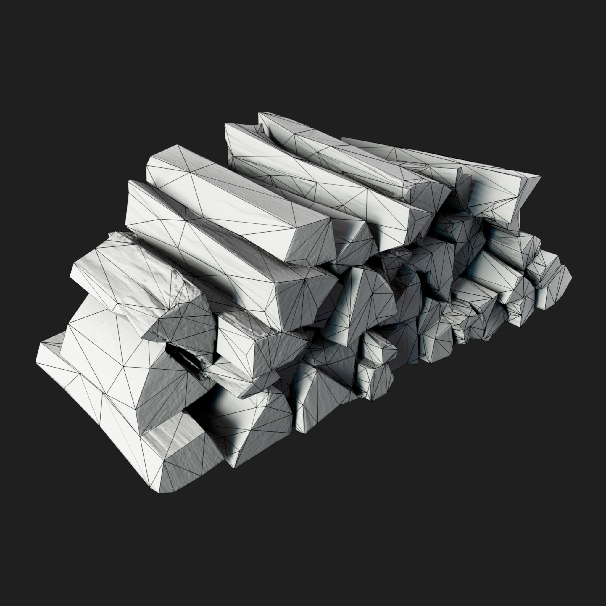 3D Stack of Firewood 1
