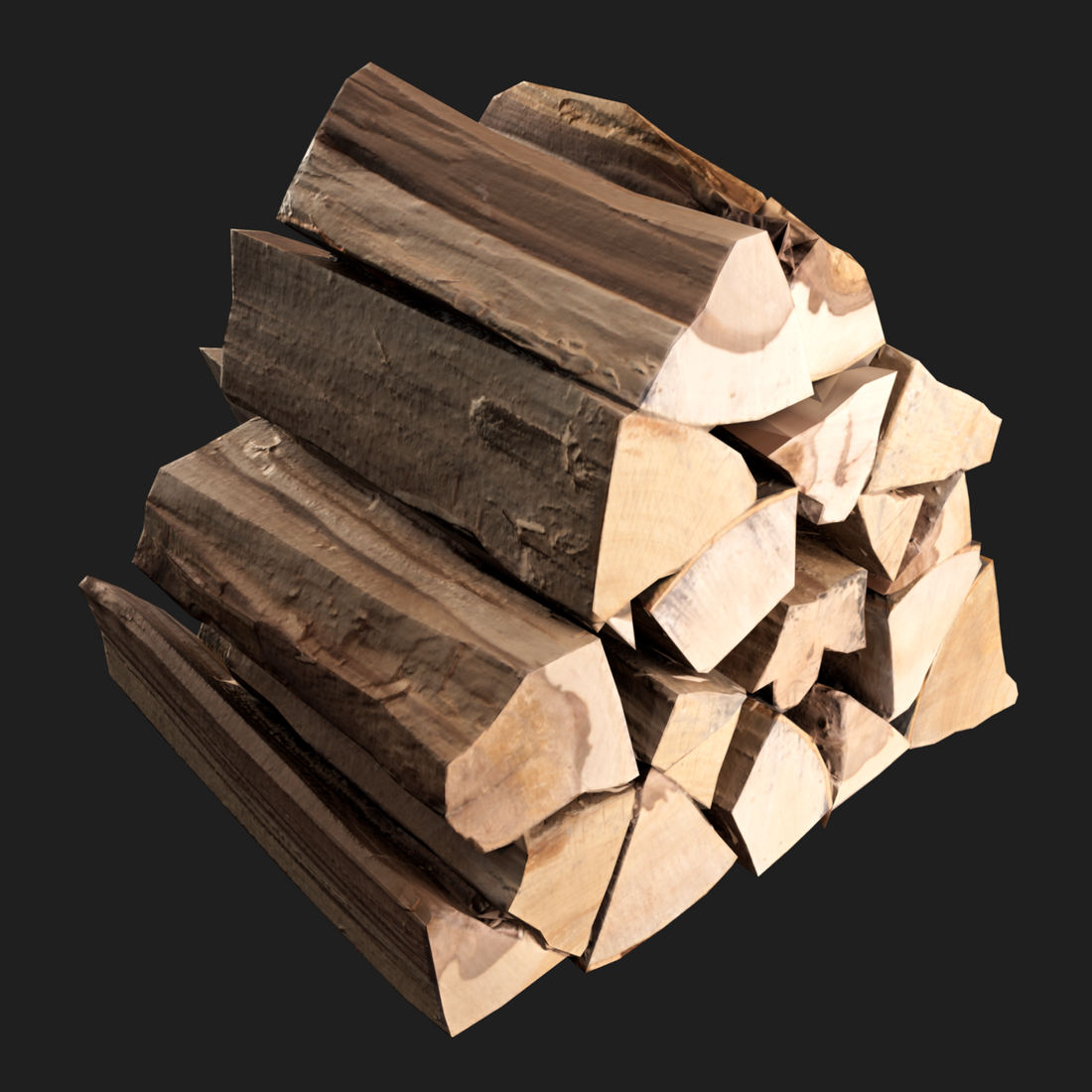 3D Heap Of Wood