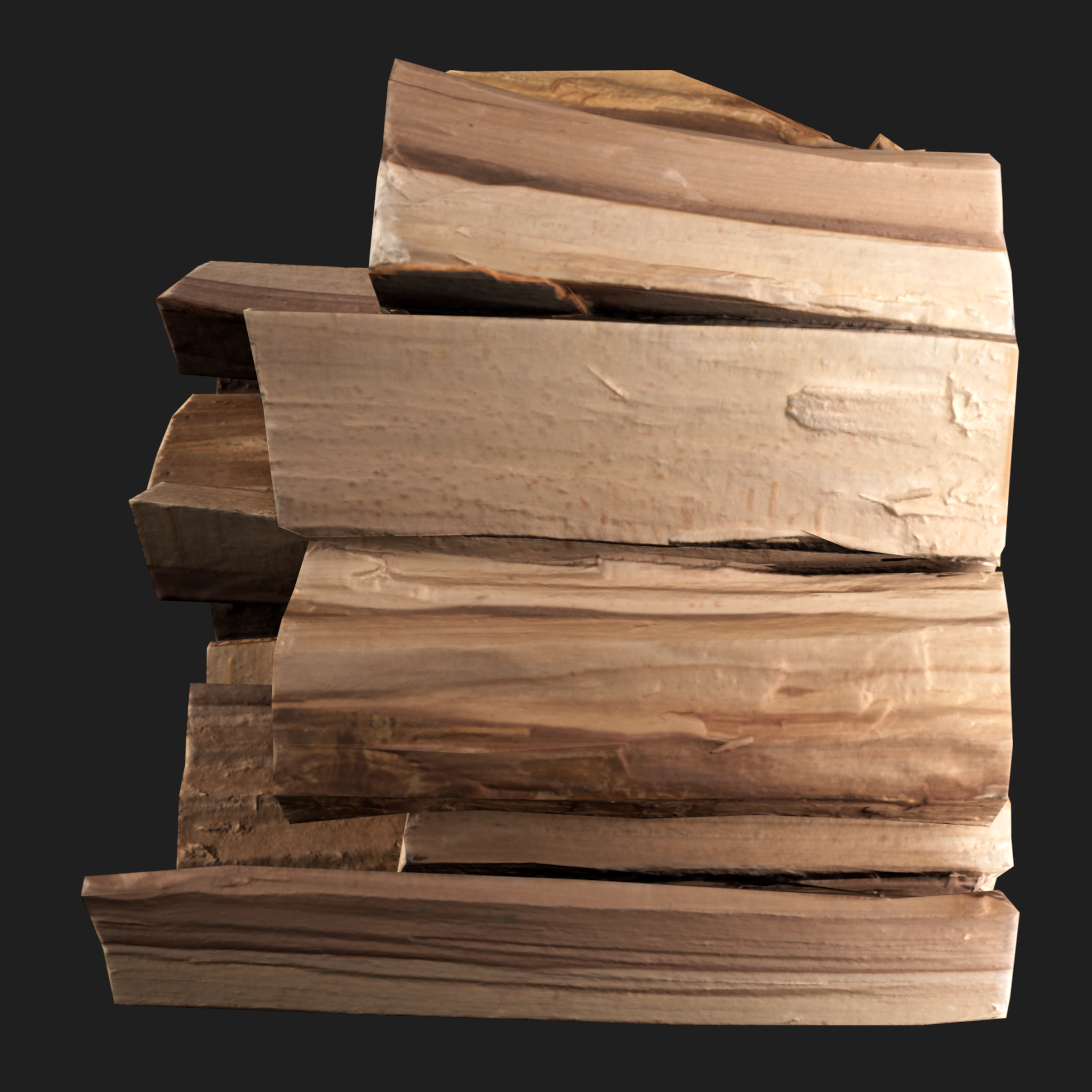 3D Heap Of Wood